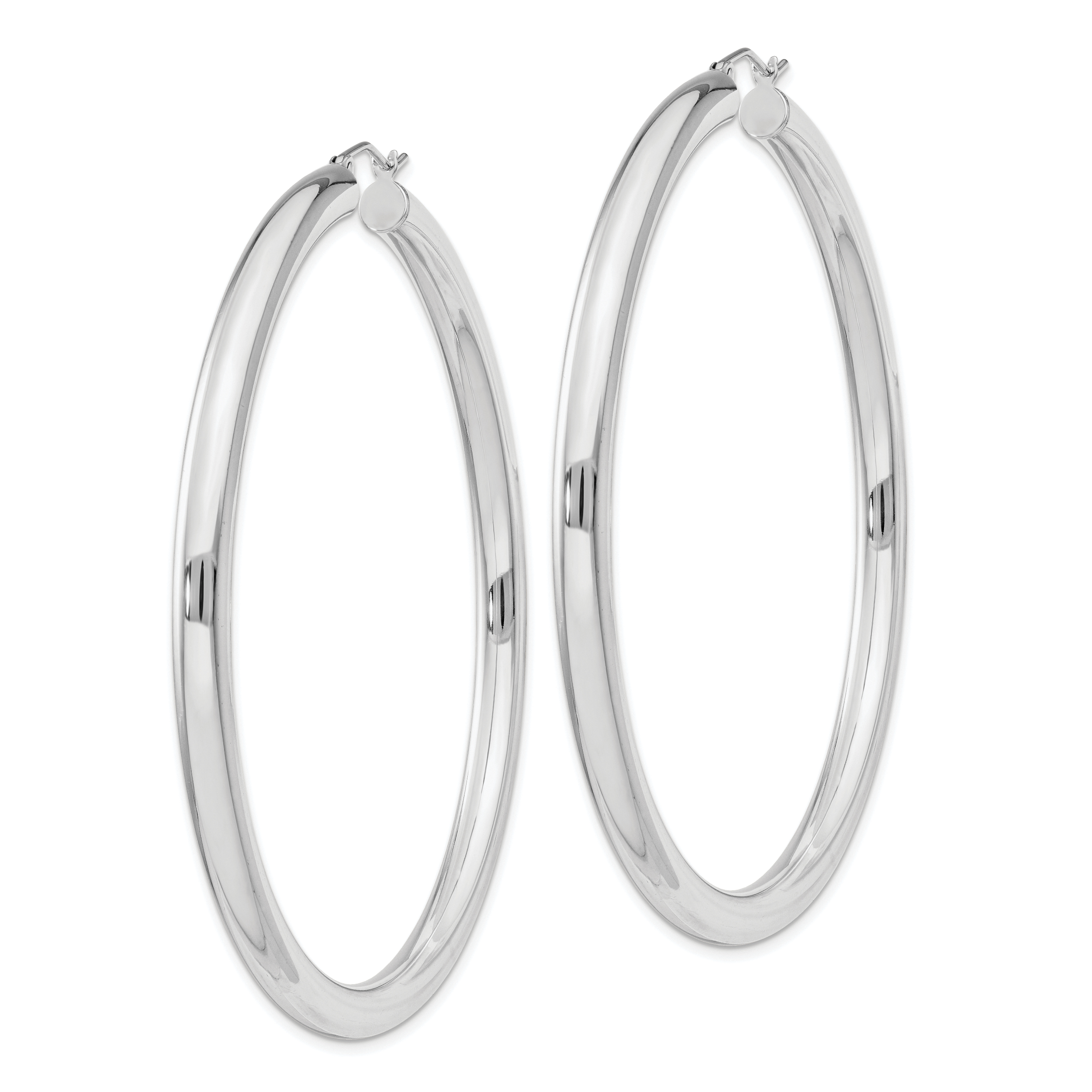  27 mm Sterling Silver 4.0mm Hoop Earrings  Unknown Friendly Weight Sterling Silver - view 77