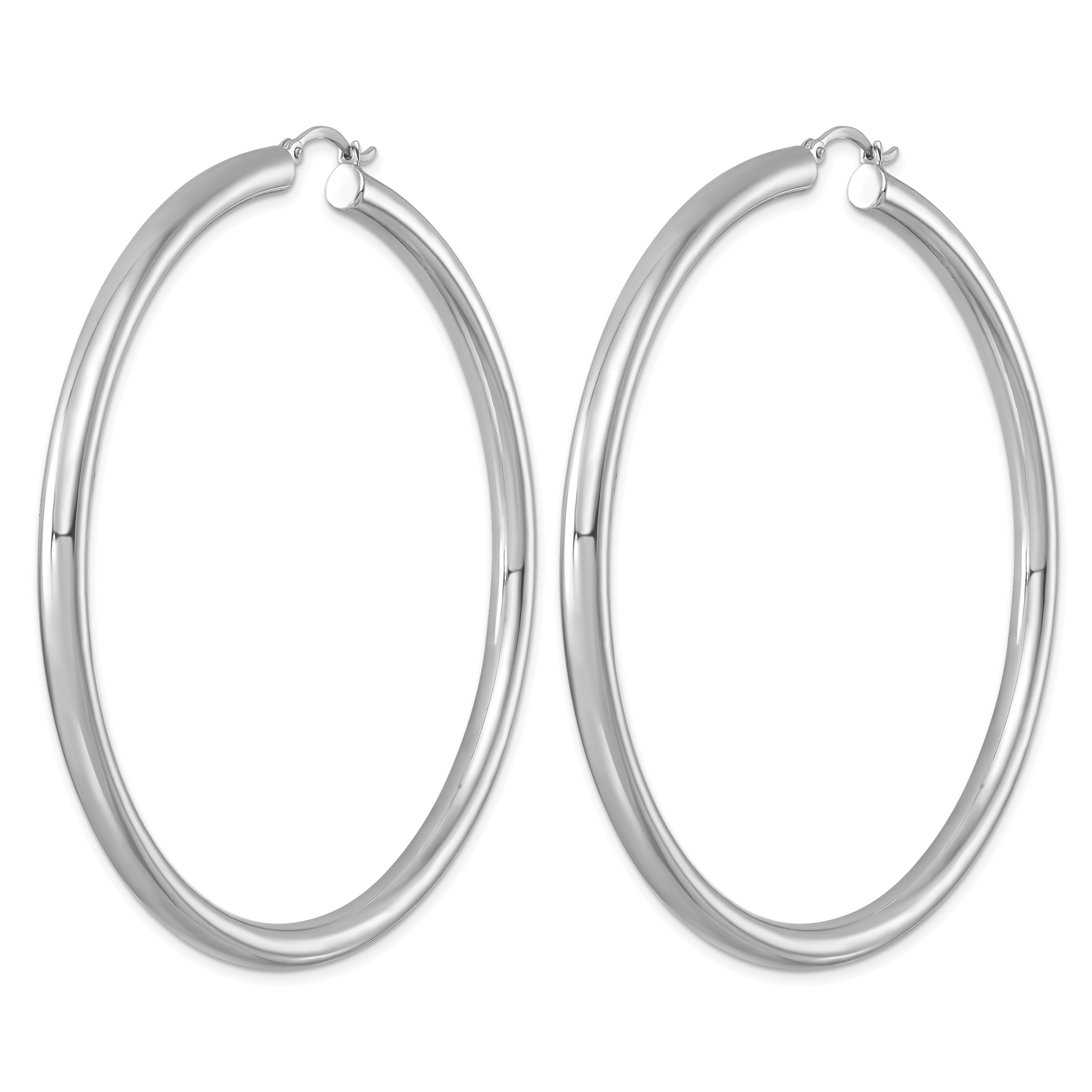  27 mm Sterling Silver 4.0mm Hoop Earrings  Unknown Friendly Weight Sterling Silver - view 81