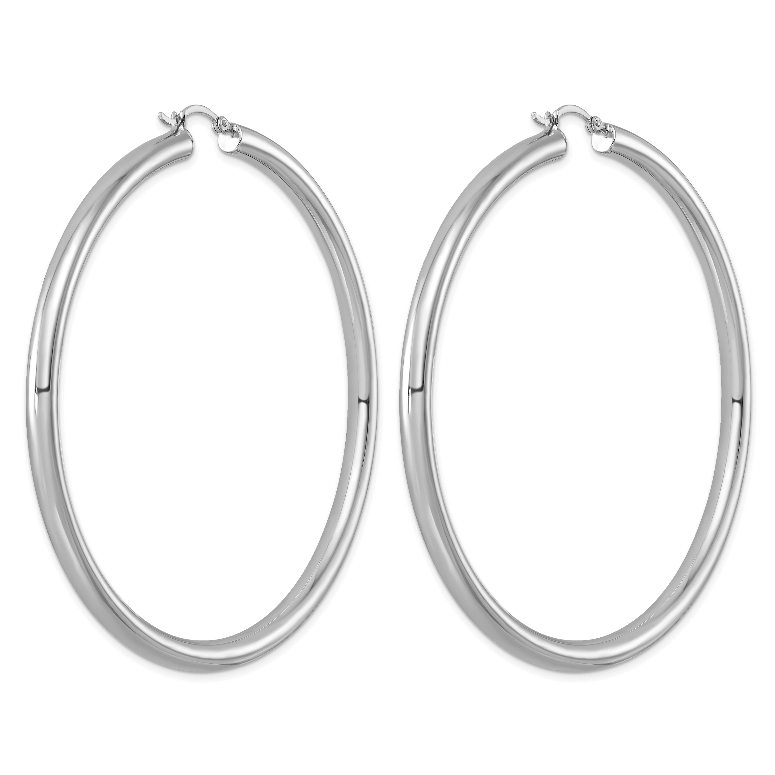  27 mm Sterling Silver 4.0mm Hoop Earrings  Unknown Friendly Weight Sterling Silver - view 83