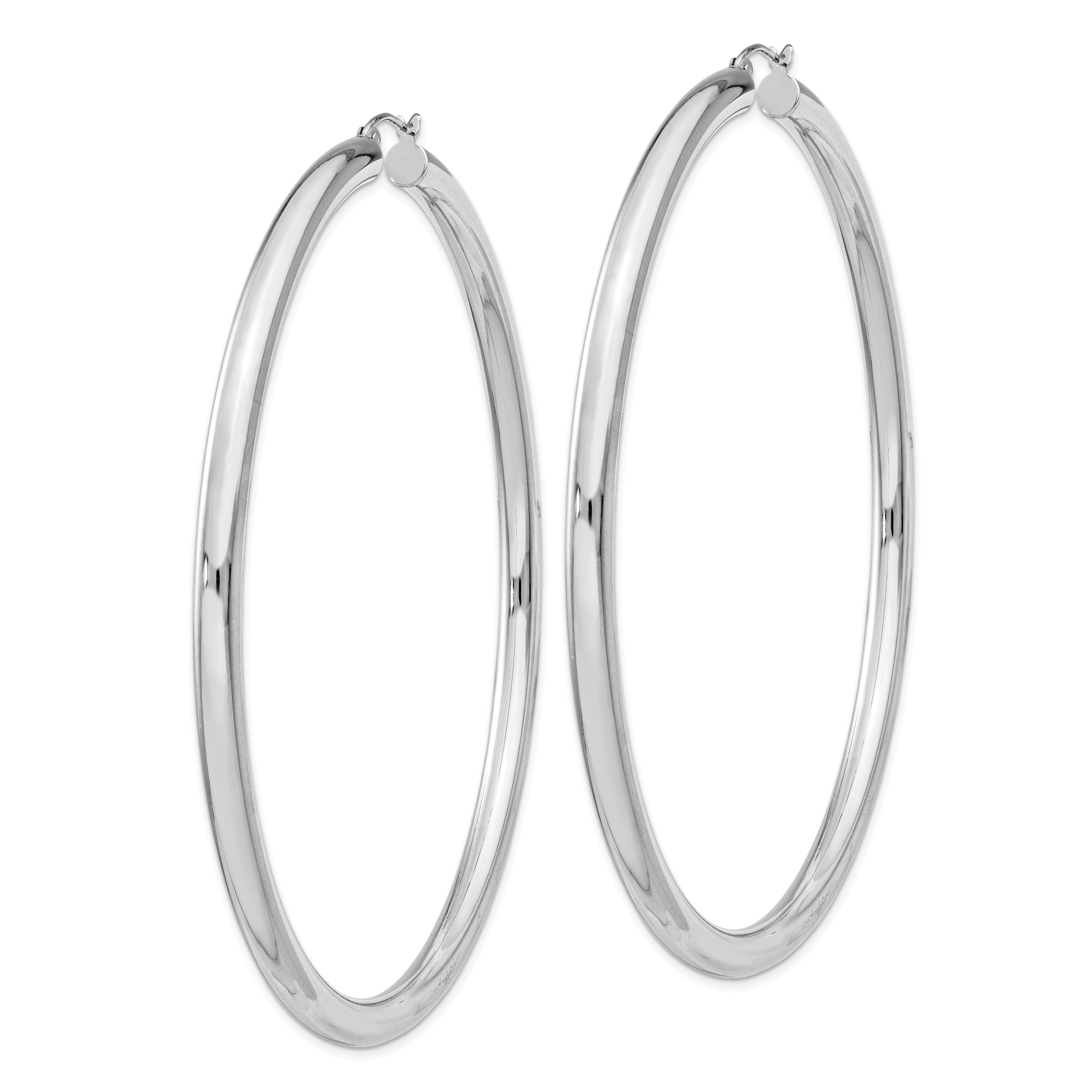  27 mm Sterling Silver 4.0mm Hoop Earrings  Unknown Friendly Weight Sterling Silver - view 90