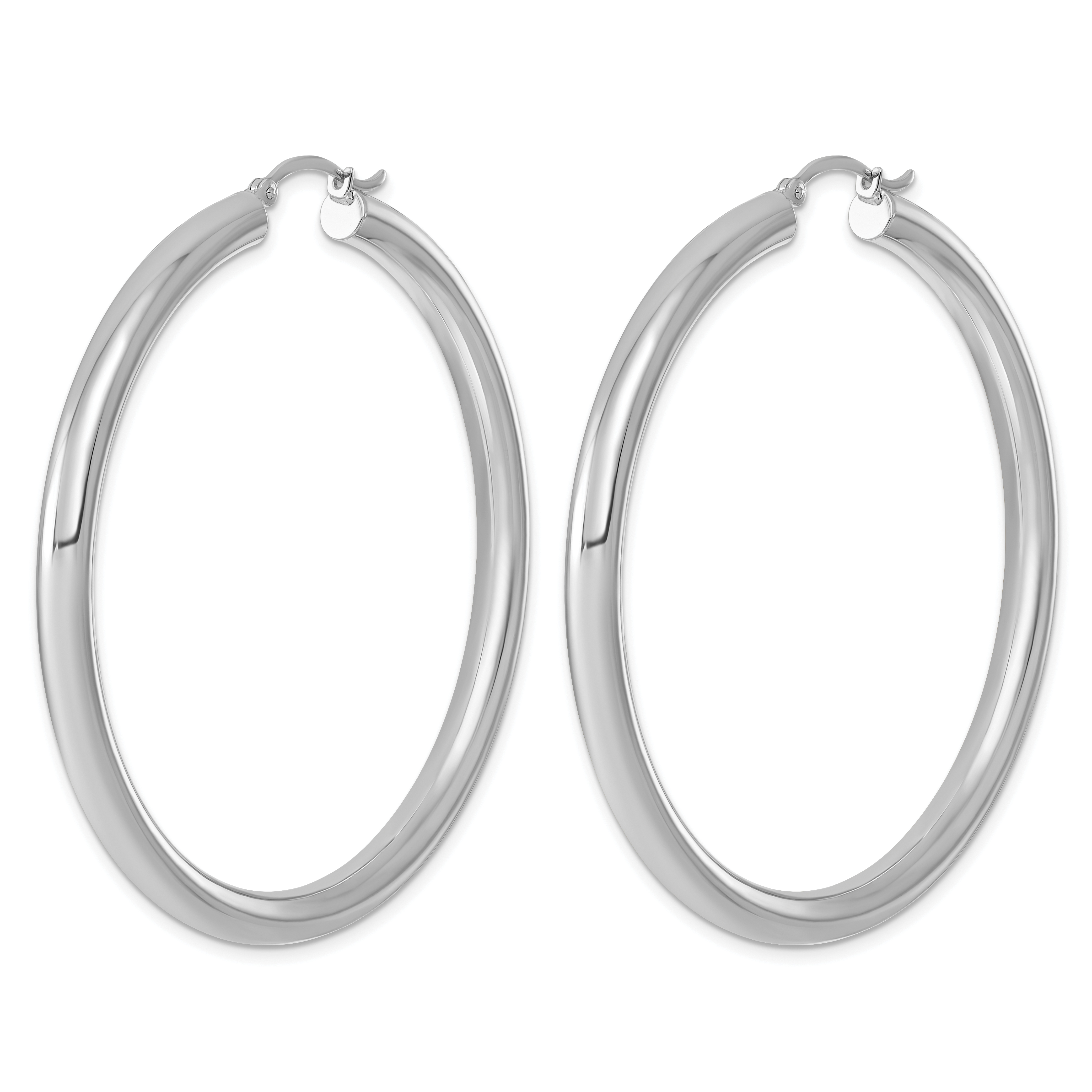  27 mm Sterling Silver 4.0mm Hoop Earrings  Unknown Friendly Weight Sterling Silver - view 54