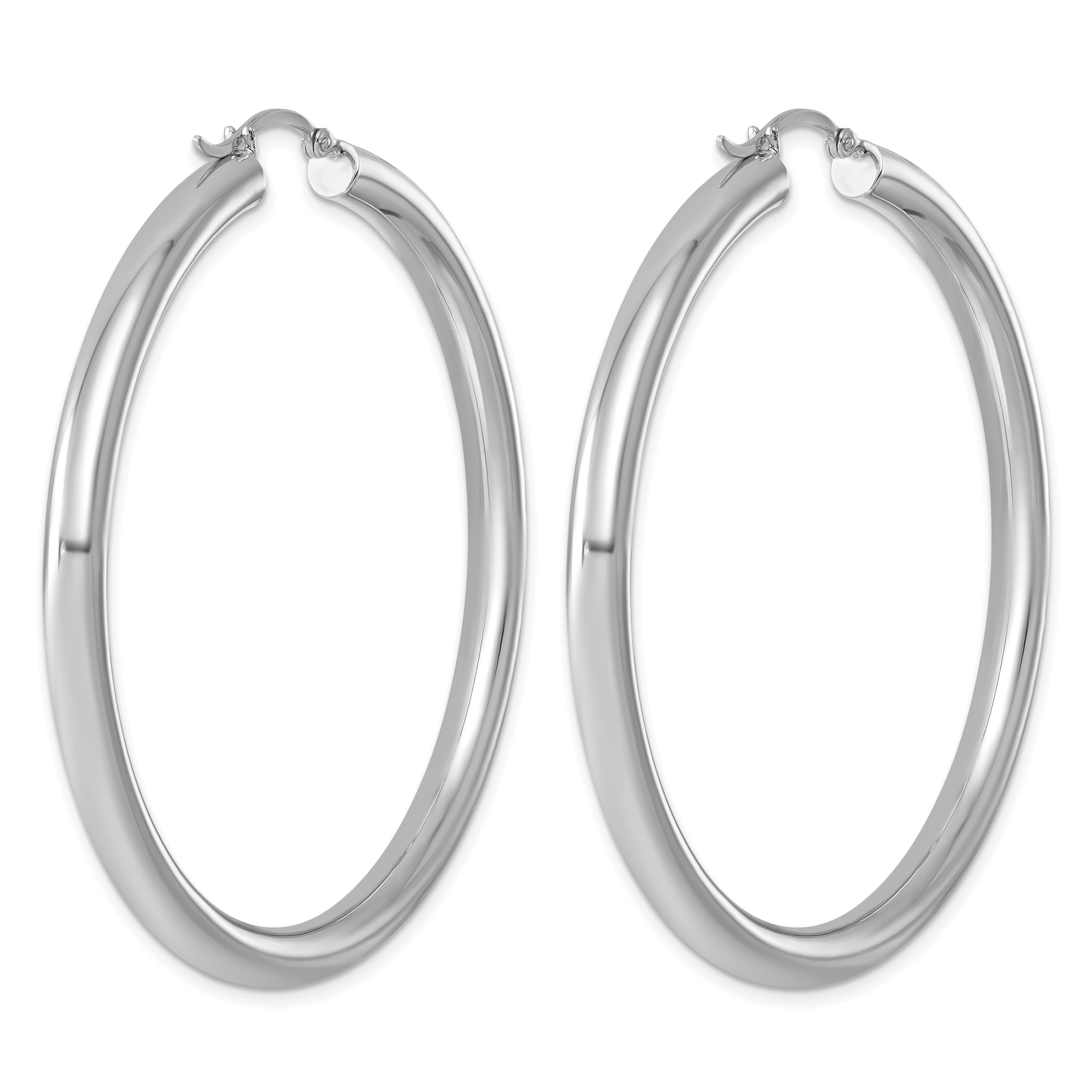  27 mm Sterling Silver 4.0mm Hoop Earrings  Unknown Friendly Weight Sterling Silver - view 56