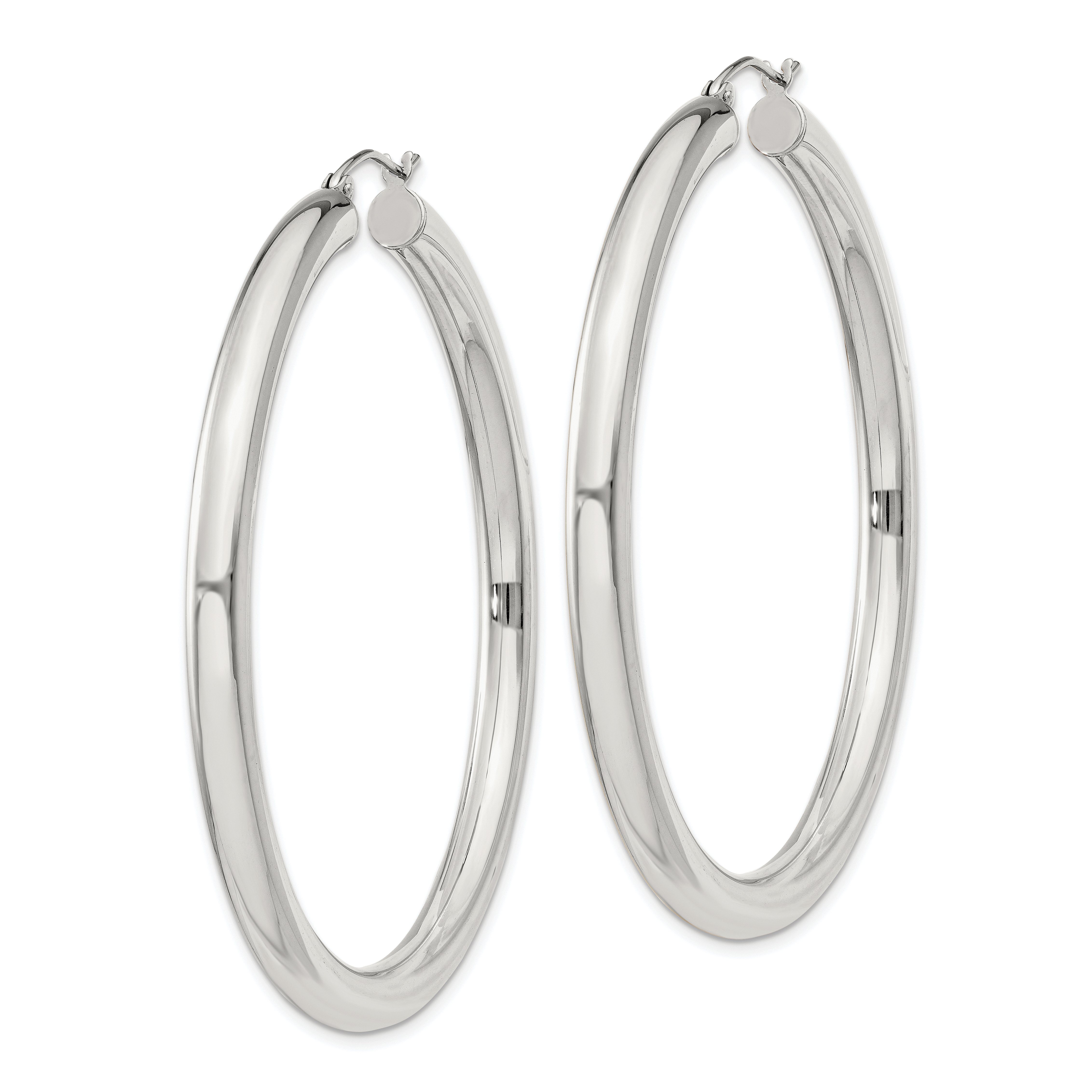  27 mm Sterling Silver 4.0mm Hoop Earrings  Unknown Friendly Weight Sterling Silver - view 59
