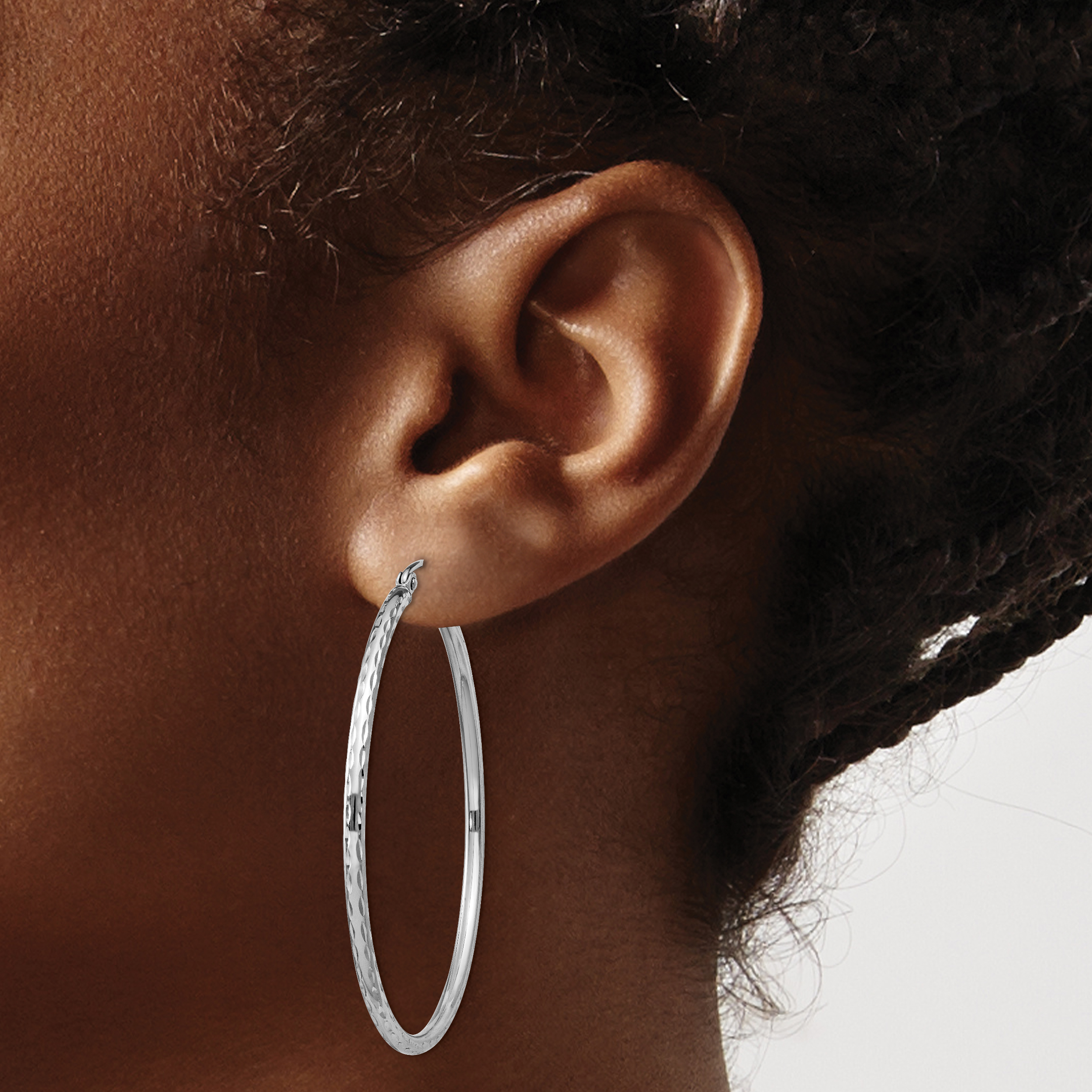  14 mm Sterling Silver 2.0mm Diamond-cut Hoop Earrings  Unknown Friendly Weight Sterling Silver - view 66