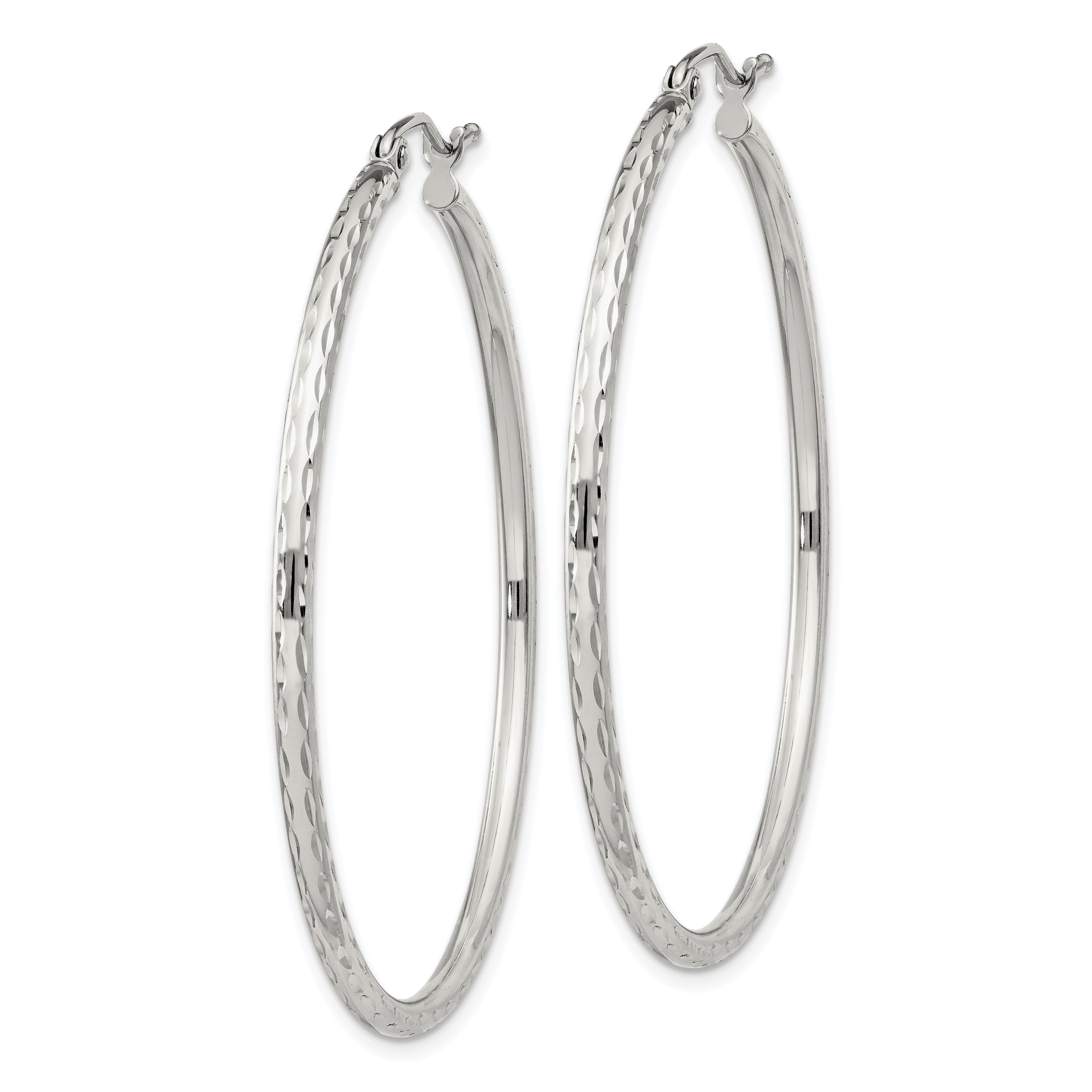  14 mm Sterling Silver 2.0mm Diamond-cut Hoop Earrings  Unknown Friendly Weight Sterling Silver - view 69