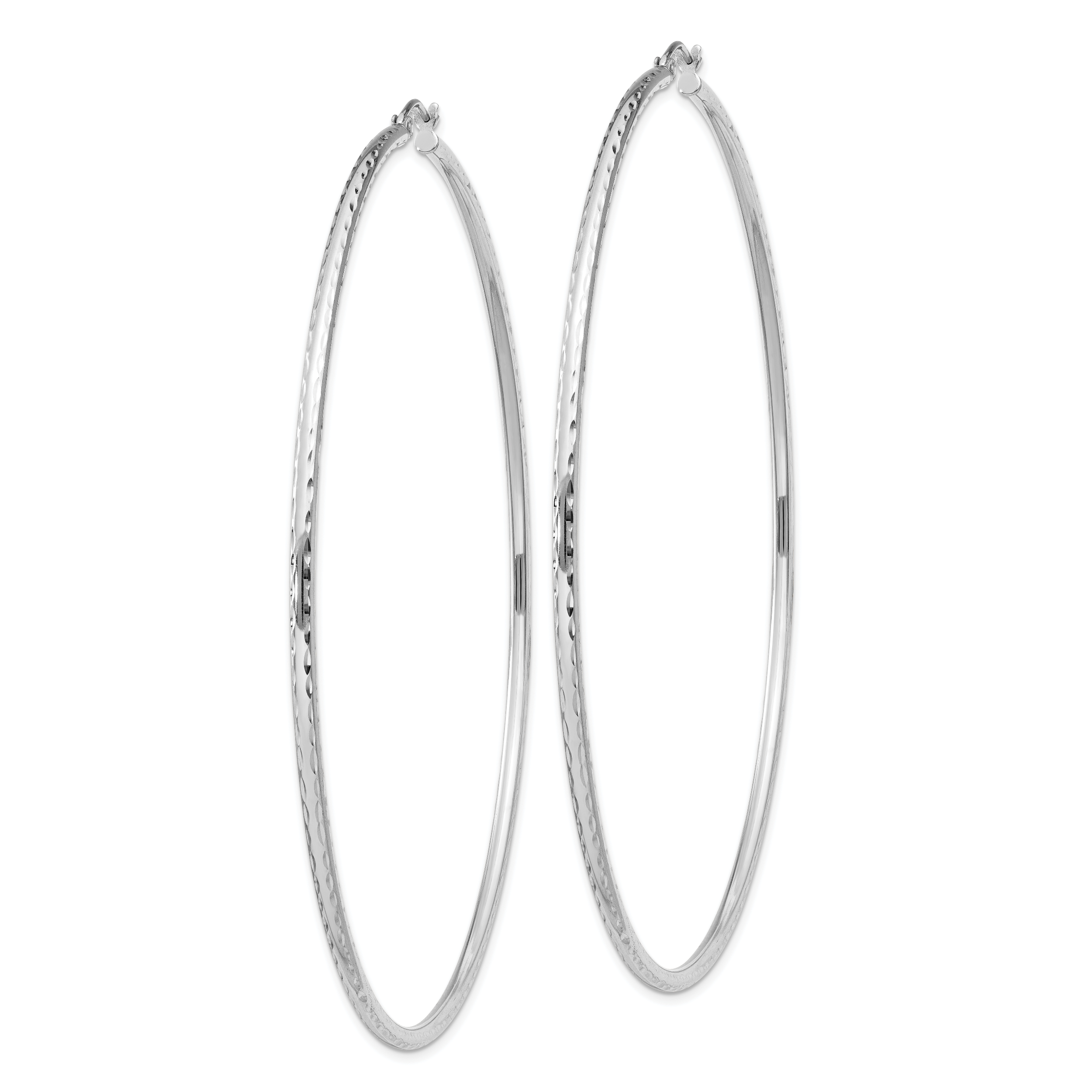  14 mm Sterling Silver 2.0mm Diamond-cut Hoop Earrings  Unknown Friendly Weight Sterling Silver - view 113