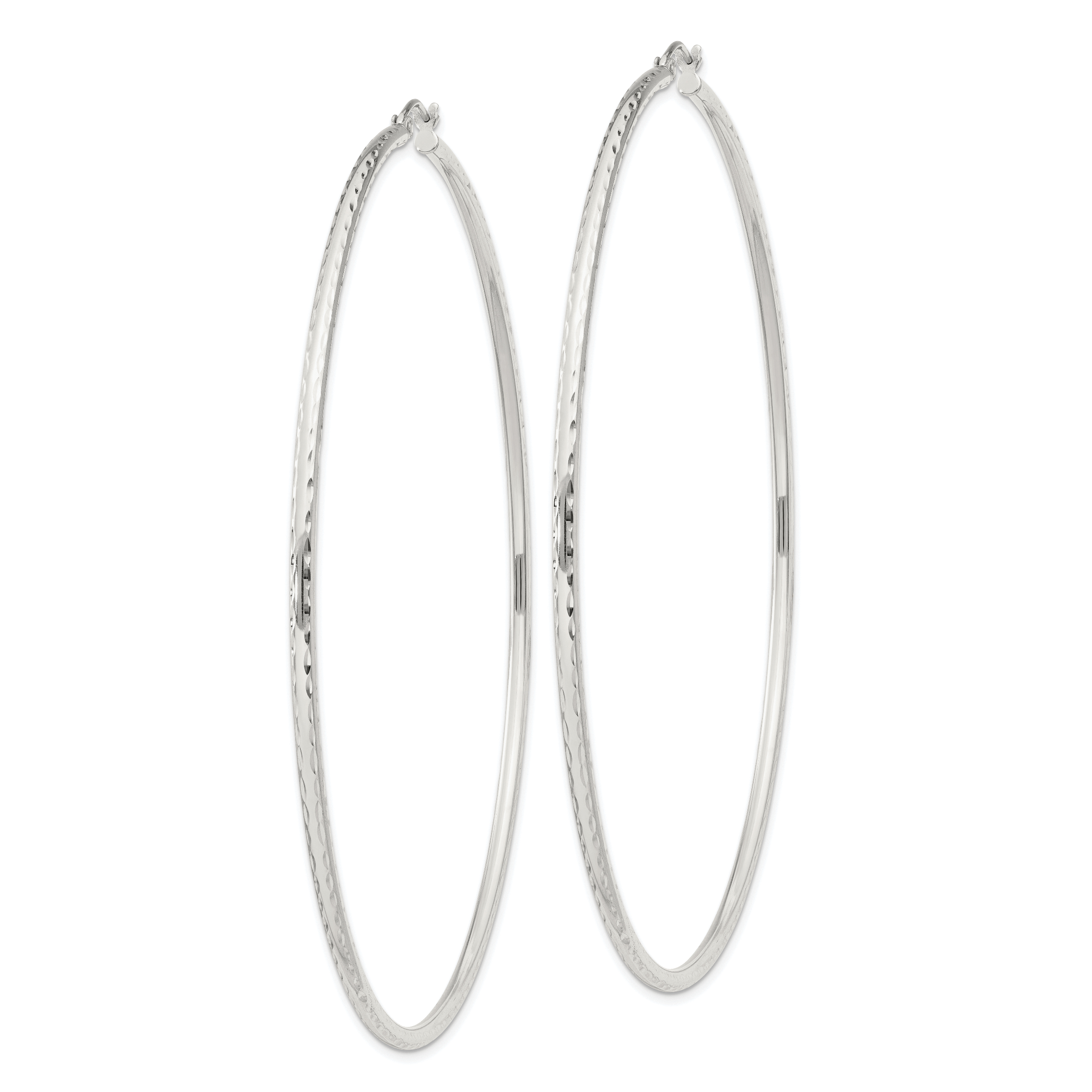  14 mm Sterling Silver 2.0mm Diamond-cut Hoop Earrings  Unknown Friendly Weight Sterling Silver - view 117