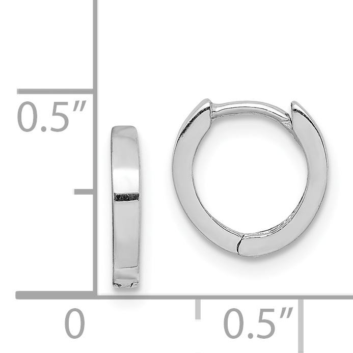  10 mm Sterling Silver Hinged Hoop Earrings  Unknown Friendly Weight Sterling Silver - view 3