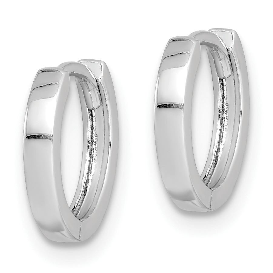  10 mm Sterling Silver Hinged Hoop Earrings  Unknown Friendly Weight Sterling Silver