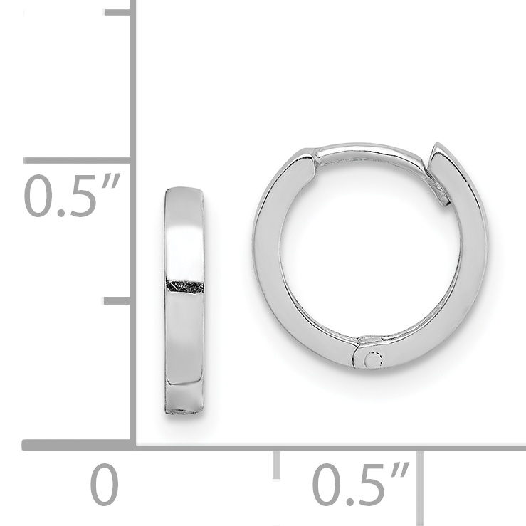  10 mm Sterling Silver Hinged Hoop Earrings  Unknown Friendly Weight Sterling Silver - view 7