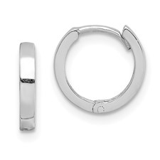  10 mm Sterling Silver Hinged Hoop Earrings  Unknown Friendly Weight Sterling Silver - view 8