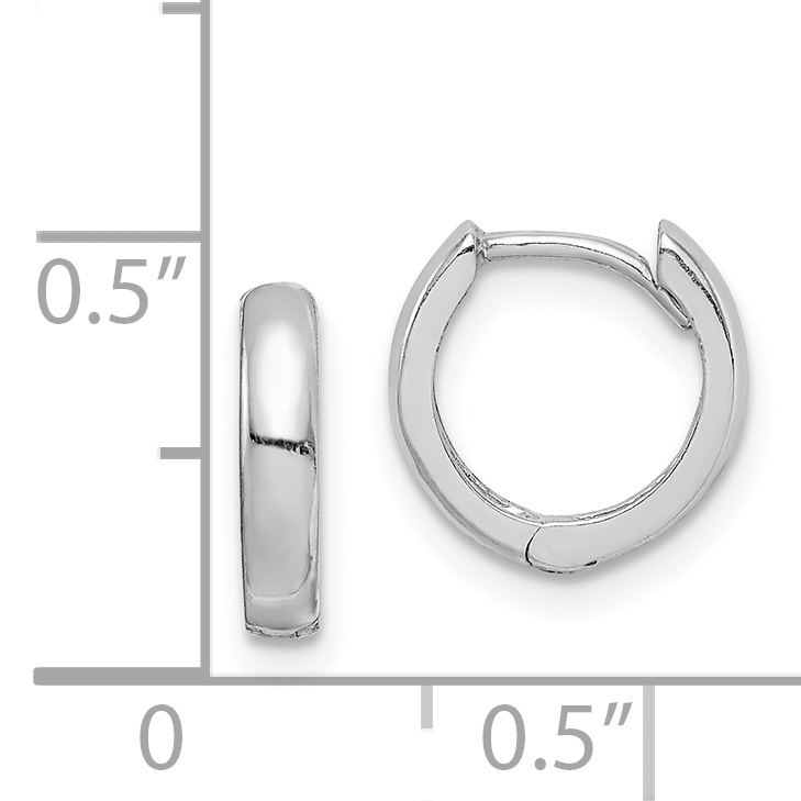  10 mm Sterling Silver Hinged Hoop Earrings  Unknown Friendly Weight Sterling Silver - view 3