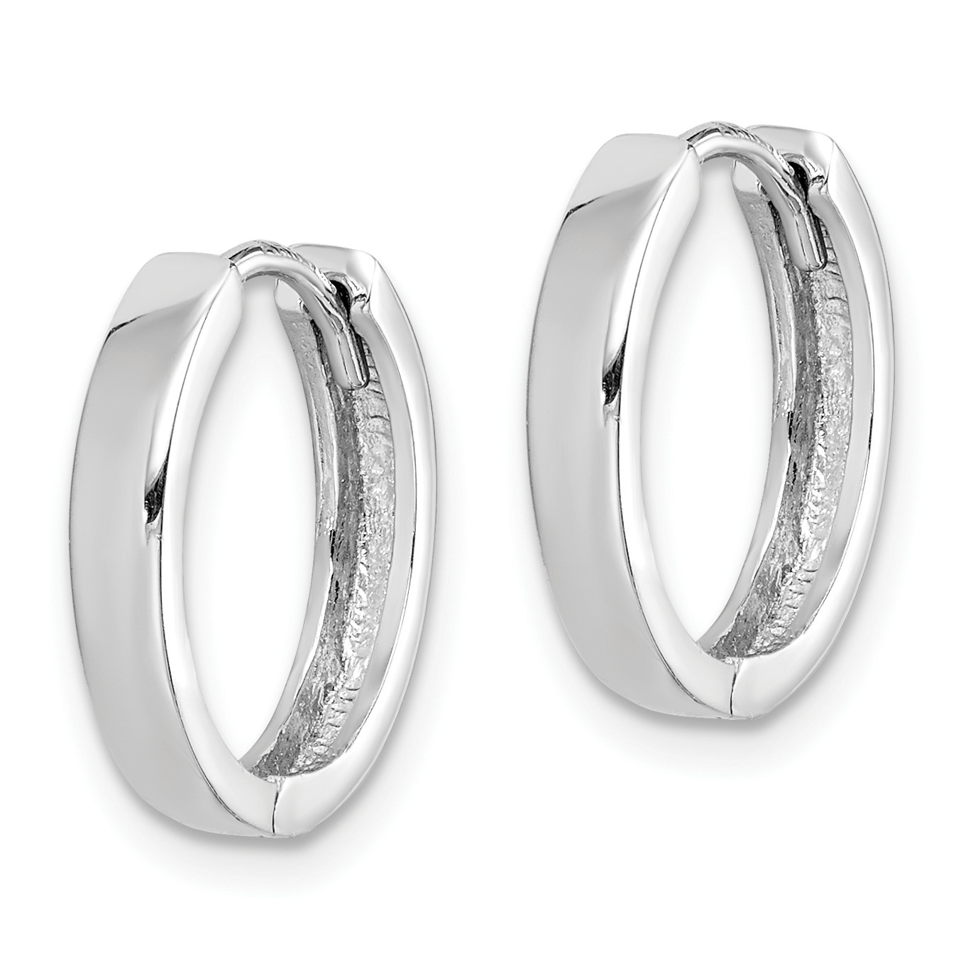  10 mm Sterling Silver Hinged Hoop Earrings  Unknown Friendly Weight Sterling Silver - view 5