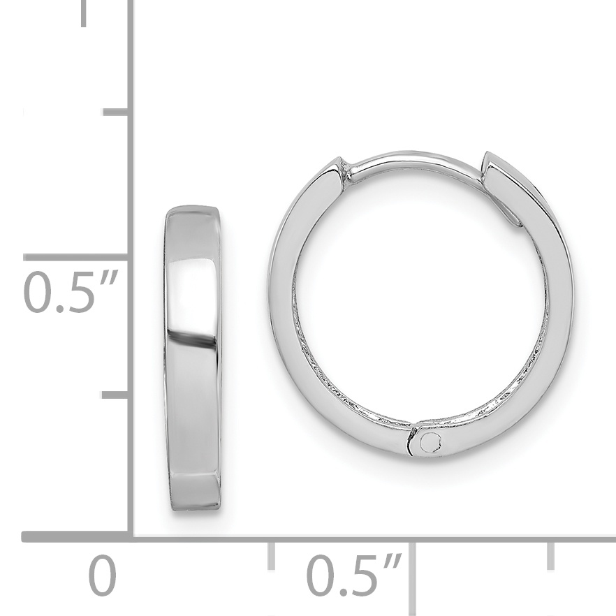  10 mm Sterling Silver Hinged Hoop Earrings  Unknown Friendly Weight Sterling Silver - view 7