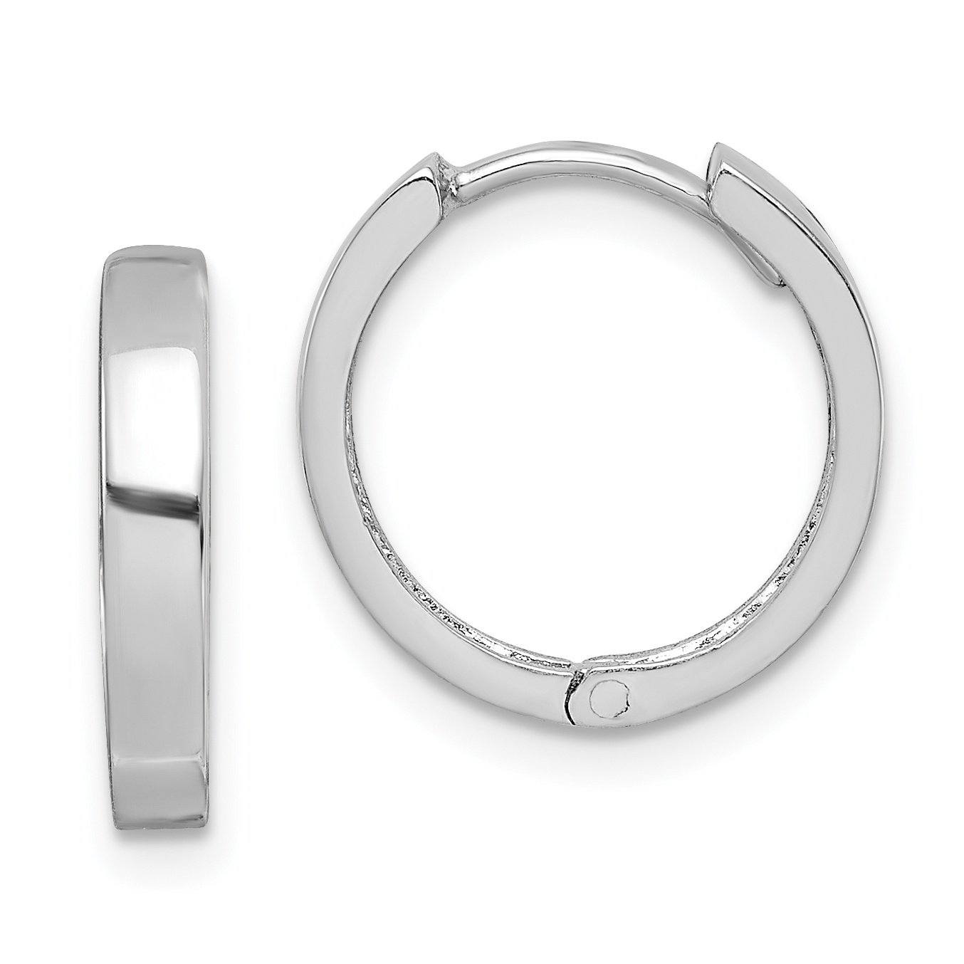  10 mm Sterling Silver Hinged Hoop Earrings  Unknown Friendly Weight Sterling Silver - view 8