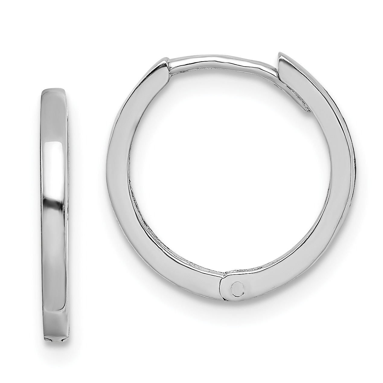  10 mm Sterling Silver Hinged Hoop Earrings  Unknown Friendly Weight Sterling Silver - view 12
