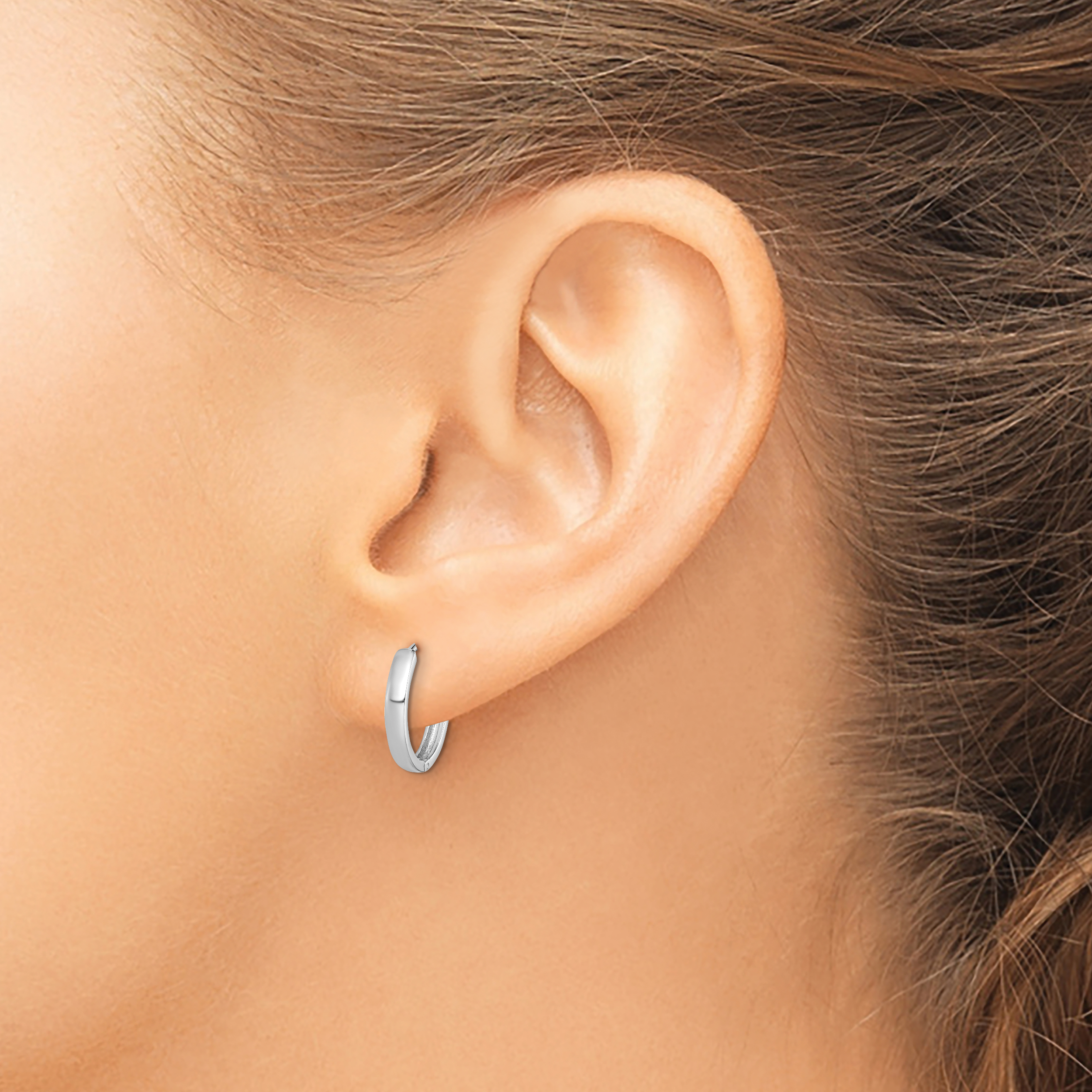  10 mm Sterling Silver Hinged Hoop Earrings  Unknown Friendly Weight Sterling Silver - view 14