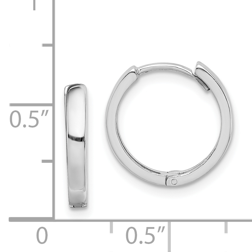  10 mm Sterling Silver Hinged Hoop Earrings  Unknown Friendly Weight Sterling Silver - view 15