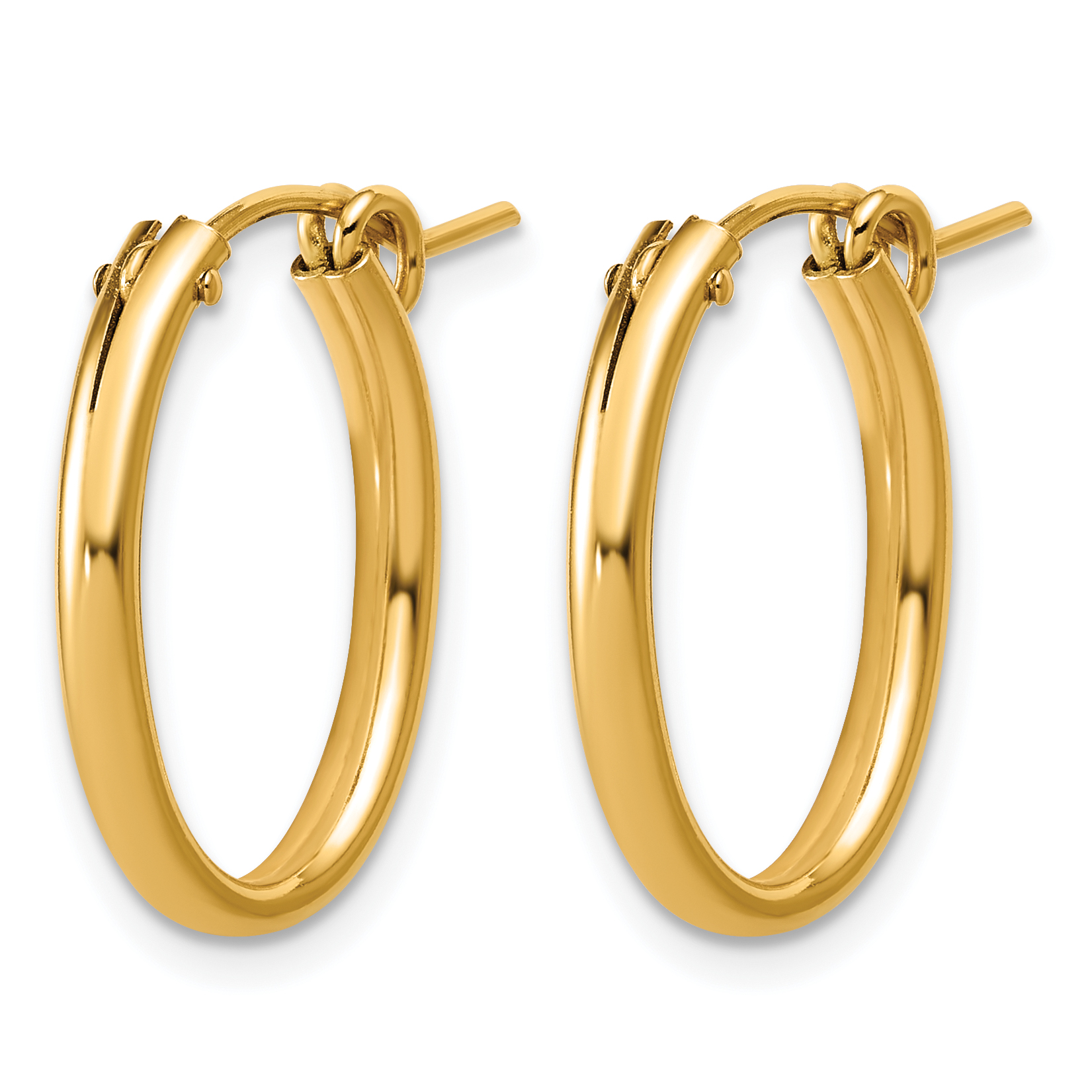 Gold Filled 14/20 Filled Oval Hoop Earrings | USA Jewels