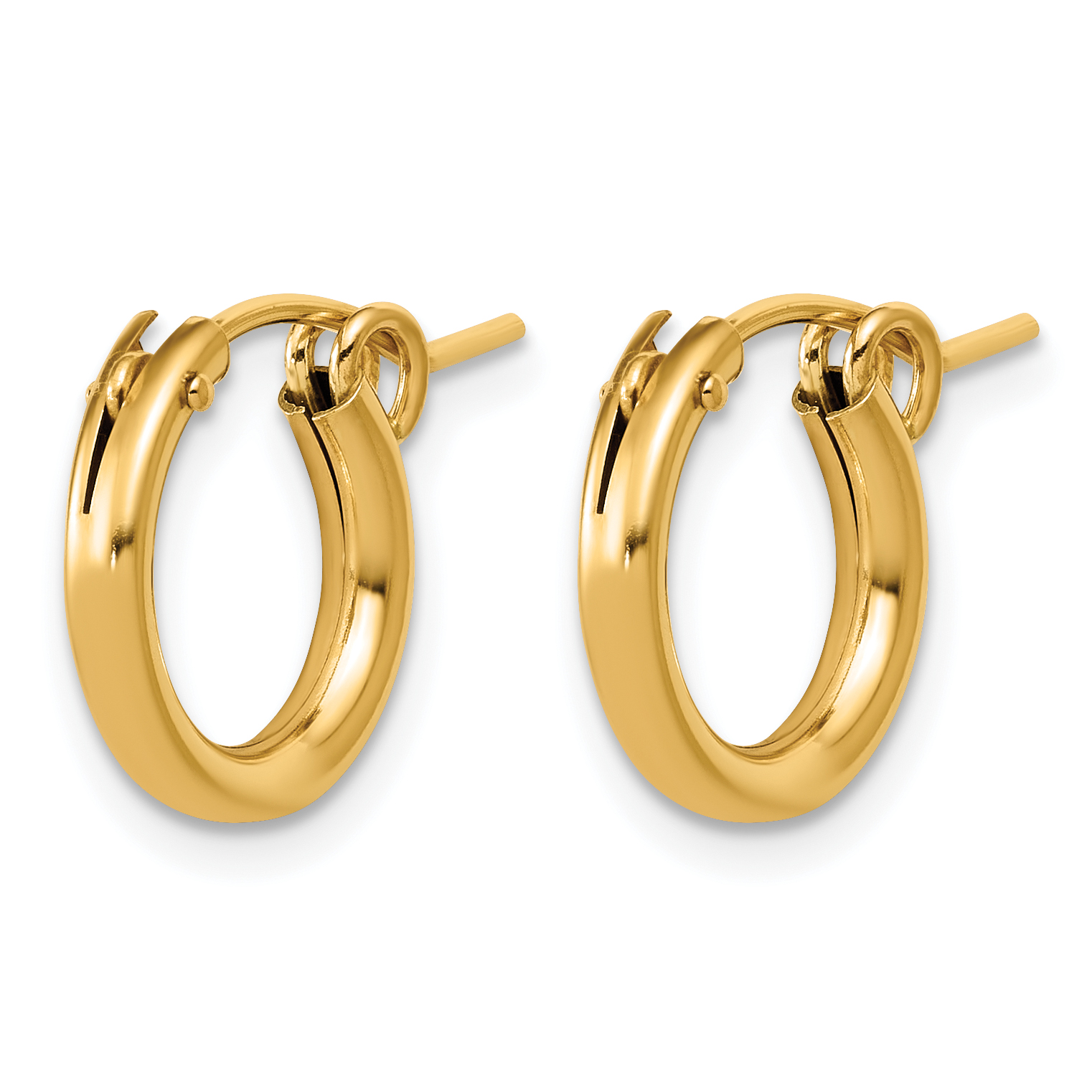 13 mm Gold Filled 14/20 Filled 2.3mm Hoop Earrings 13 mm Unknown Friendly Weight 14K yellow gold