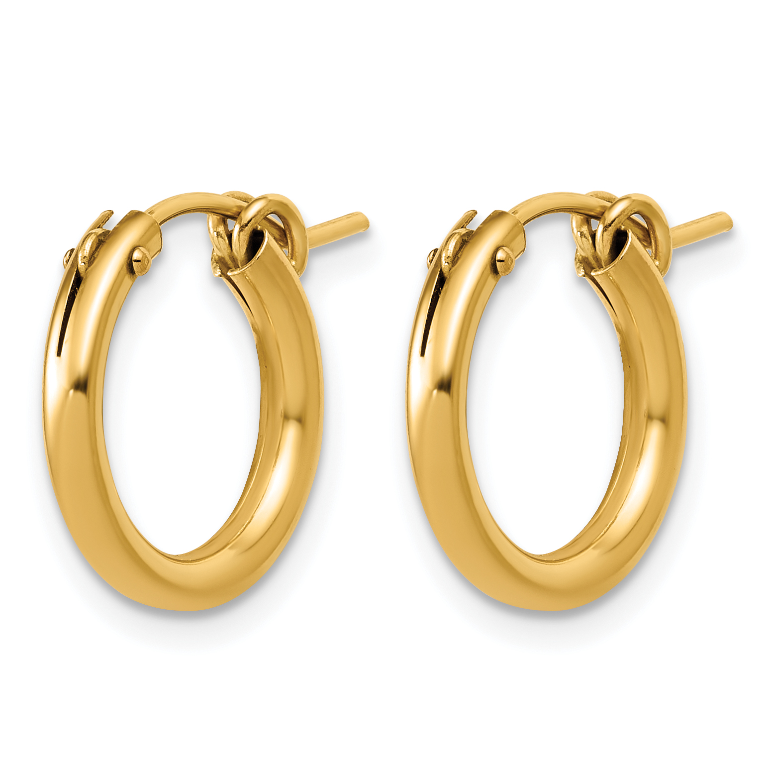  13 mm Gold Filled 14/20 Filled 2.3mm Hoop Earrings 13 mm Unknown Friendly Weight 14K yellow gold - view 4