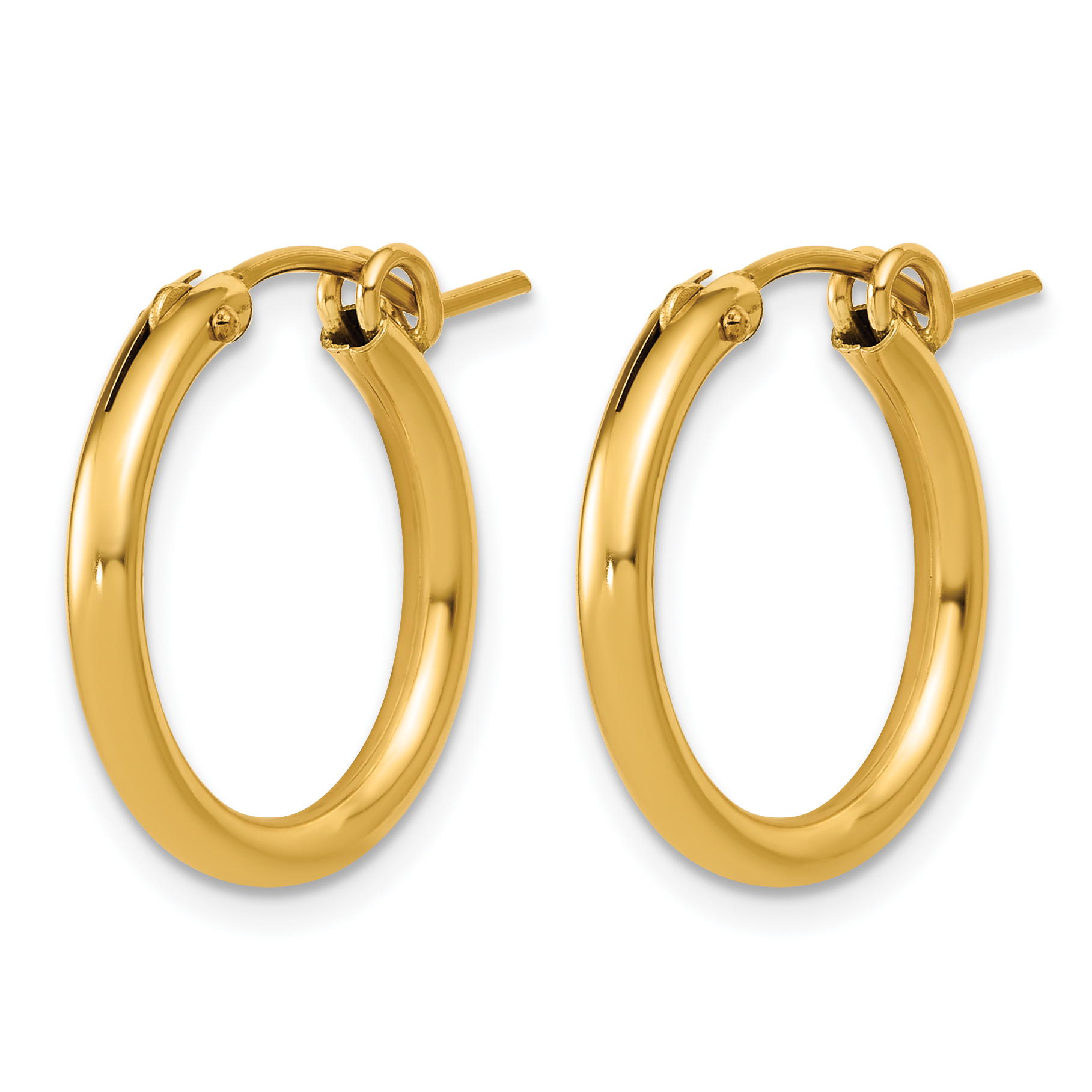 13 mm Gold Filled 14/20 Filled 2.3mm Hoop Earrings 13 mm Unknown Friendly Weight 14K yellow gold - view 8