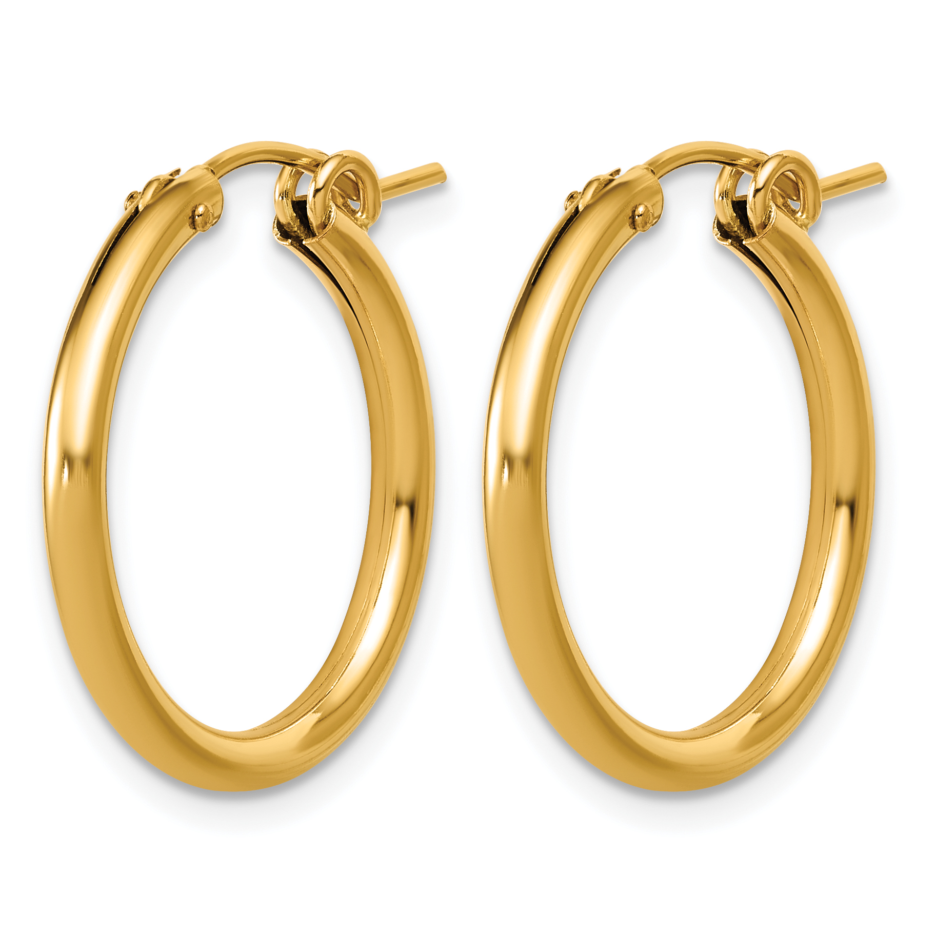  13 mm Gold Filled 14/20 Filled 2.3mm Hoop Earrings 13 mm Unknown Friendly Weight 14K yellow gold - view 10