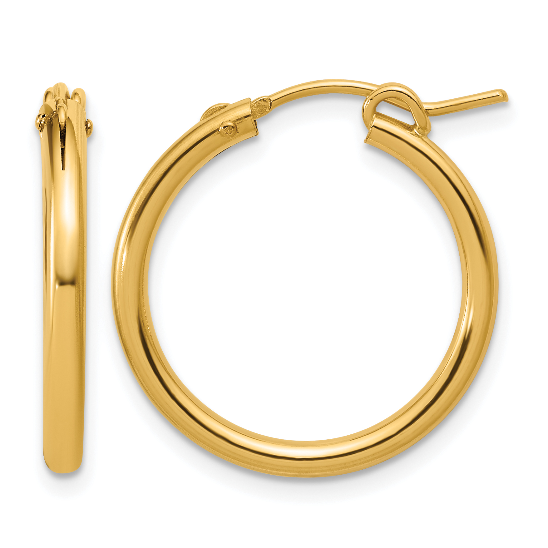  13 mm Gold Filled 14/20 Filled 2.3mm Hoop Earrings 13 mm Unknown Friendly Weight 14K yellow gold - view 12
