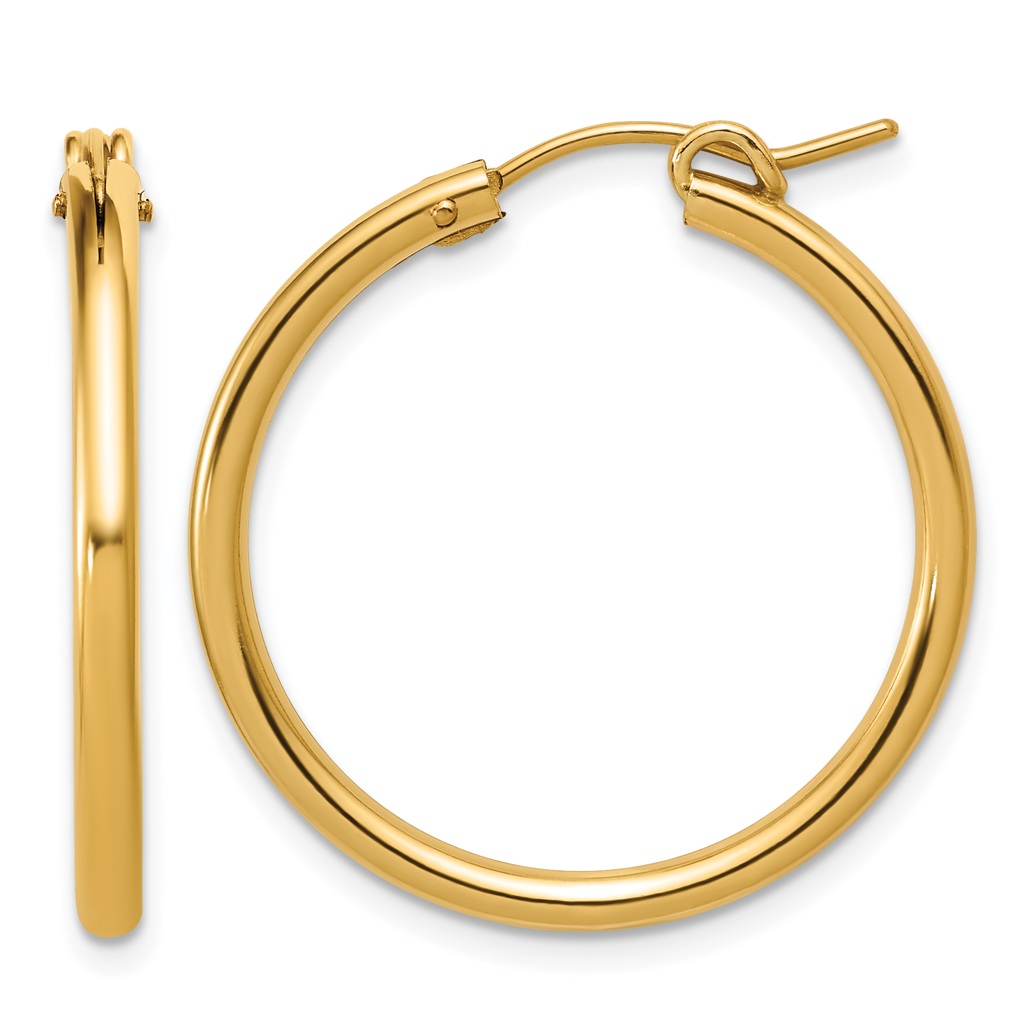  13 mm Gold Filled 14/20 Filled 2.3mm Hoop Earrings 13 mm Unknown Friendly Weight 14K yellow gold - view 15