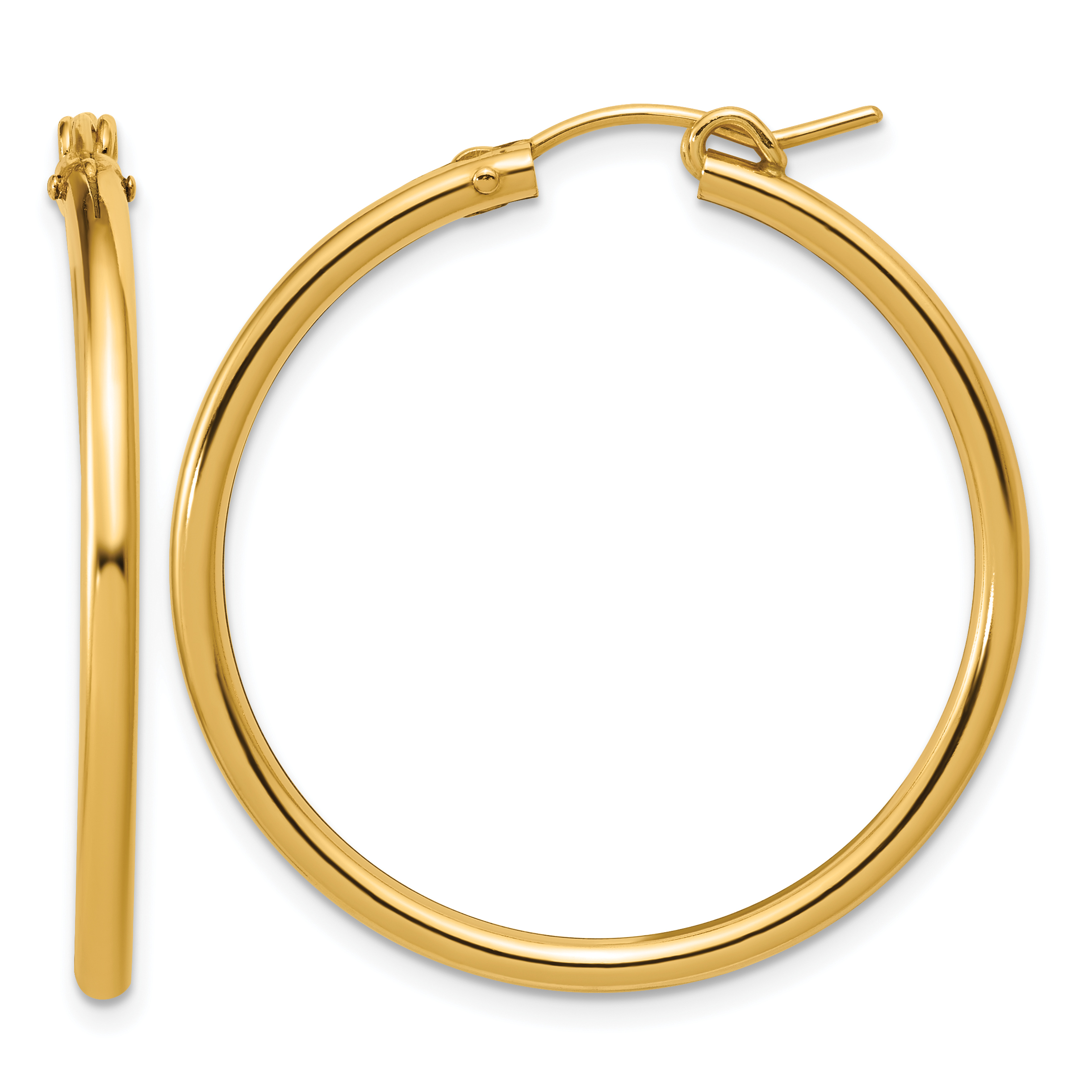  13 mm Gold Filled 14/20 Filled 2.3mm Hoop Earrings 13 mm Unknown Friendly Weight 14K yellow gold - view 18