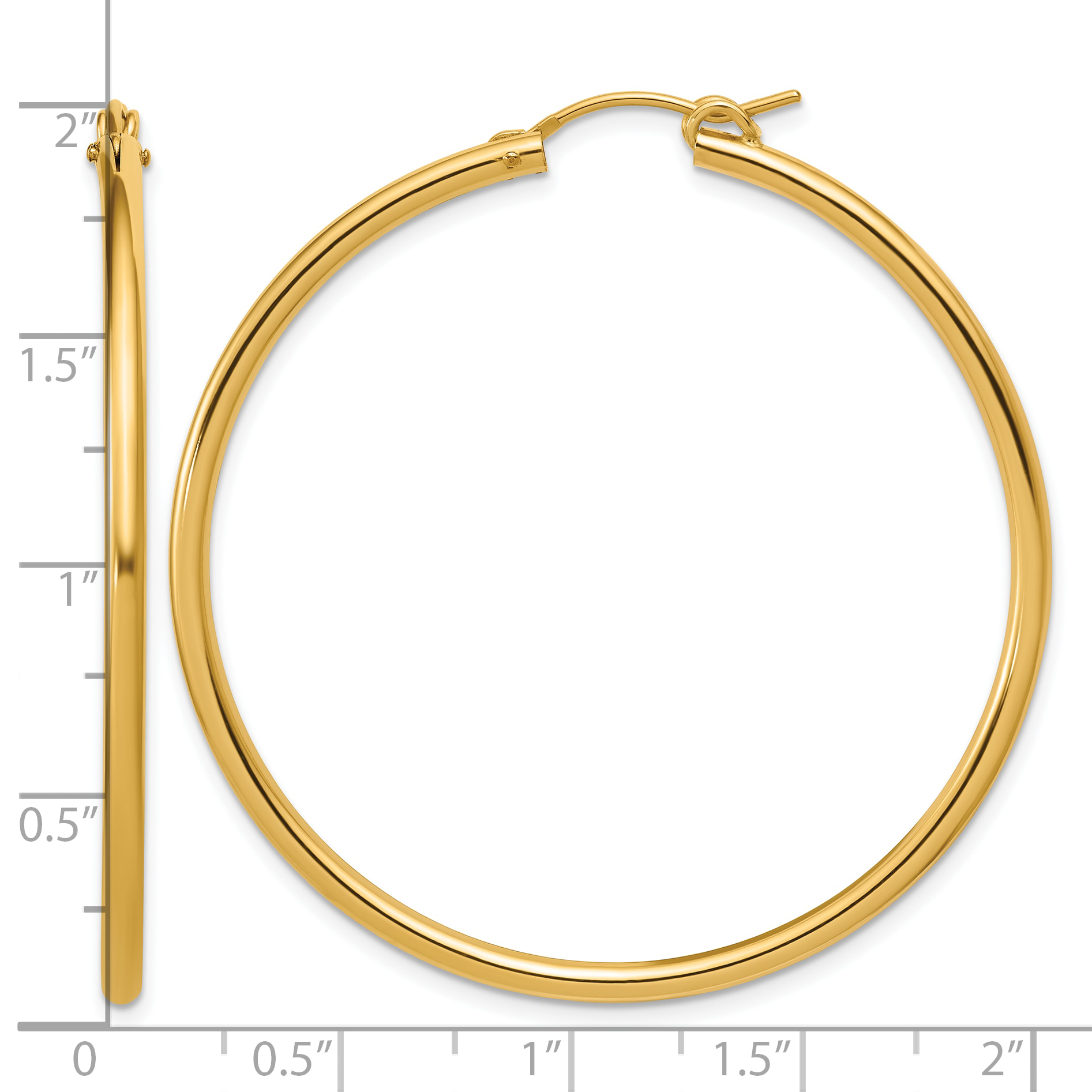  13 mm Gold Filled 14/20 Filled 2.3mm Hoop Earrings 13 mm Unknown Friendly Weight 14K yellow gold - view 20