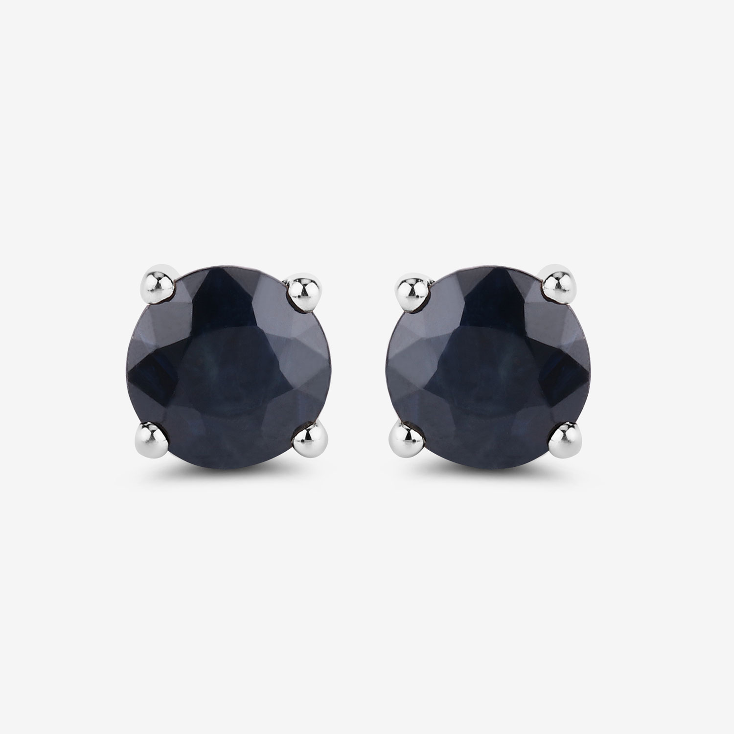 1.70 Carat Genuine Blue Sapphire 10K White Gold Earrings 1.70 C.T.W 10K white gold - view 7