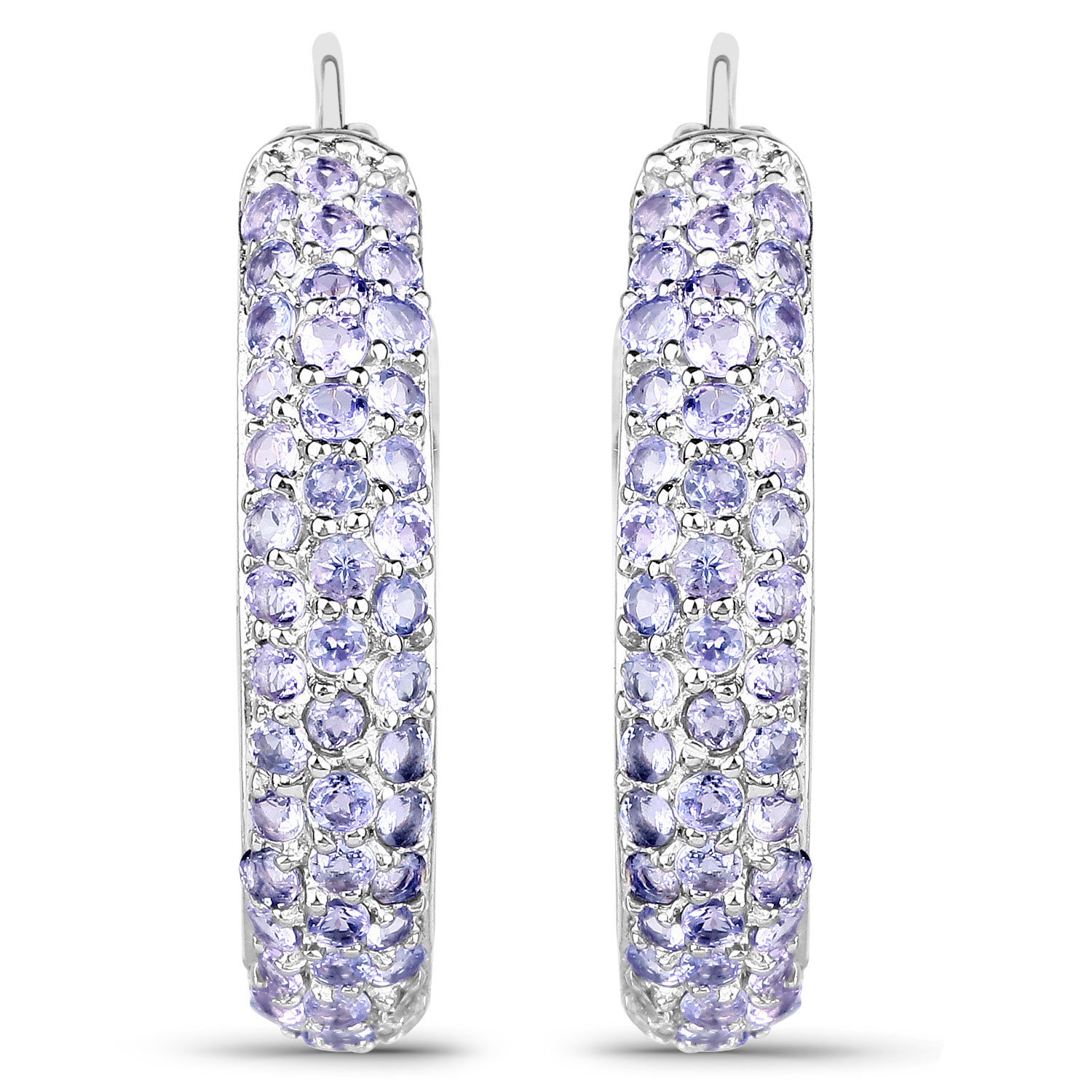 3.06 Carat Genuine Tanzanite .925 Sterling Silver Earrings 3.06 C.T.W Sterling Silver - view 6