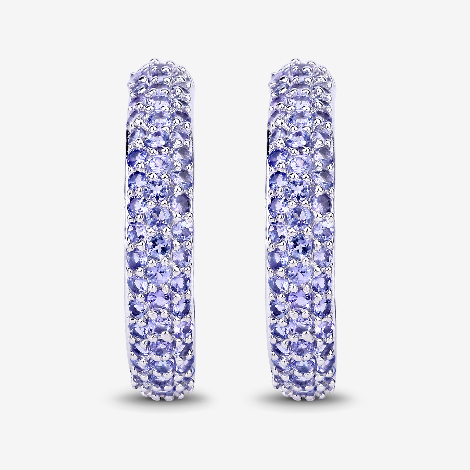 3.06 Carat Genuine Tanzanite .925 Sterling Silver Earrings 3.06 C.T.W Sterling Silver - view 3
