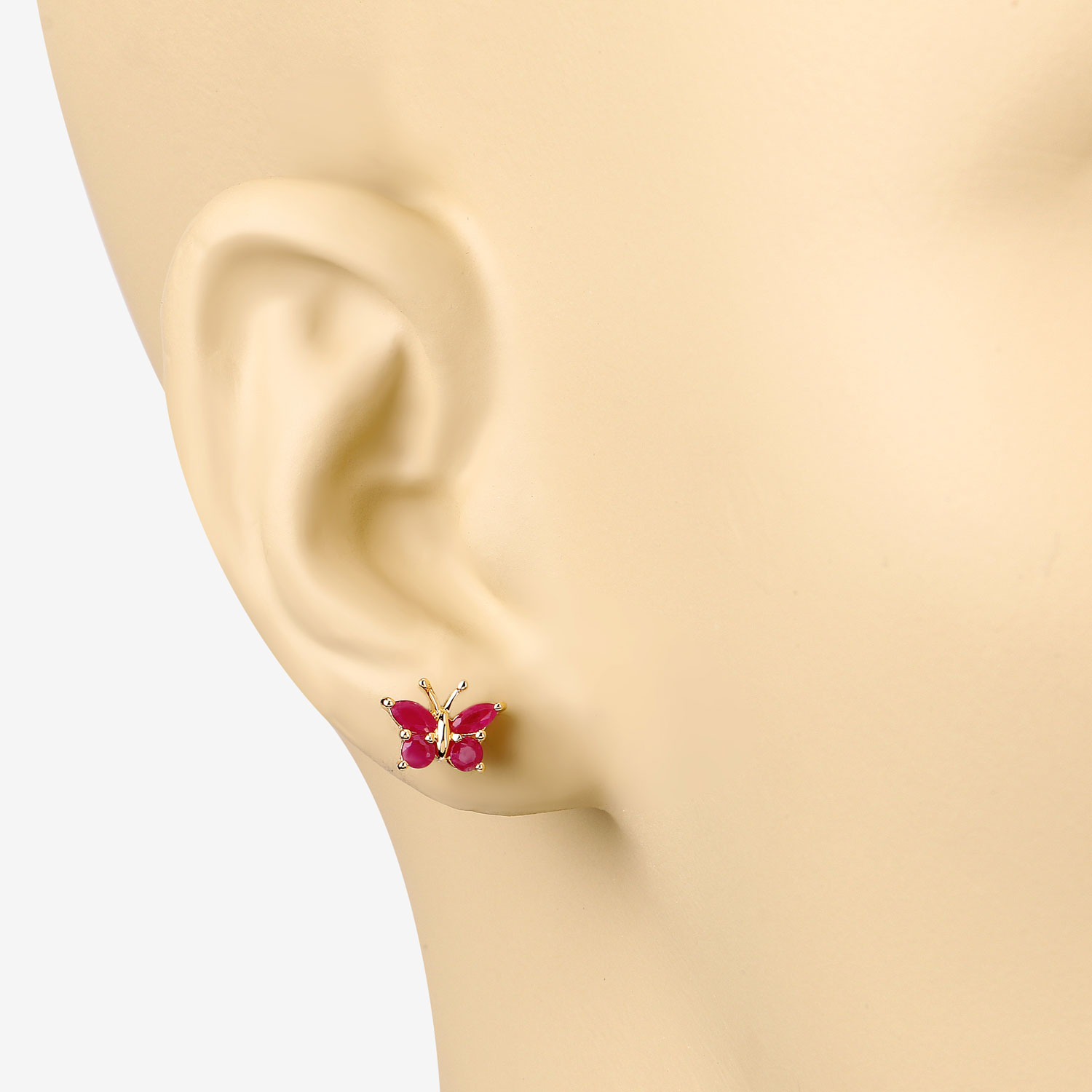 0.63 Carat Genuine Ruby .925 Sterling Silver Earrings 0.63 C.T.W Sterling Silver - view 5