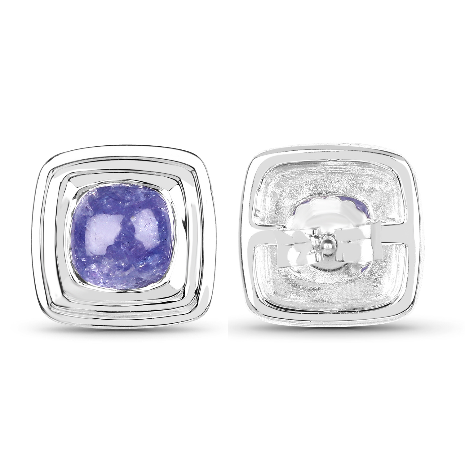 4.74 Carat Genuine Tanzanite .925 Sterling Silver Earrings 4.74 C.T.W Sterling Silver - view 4
