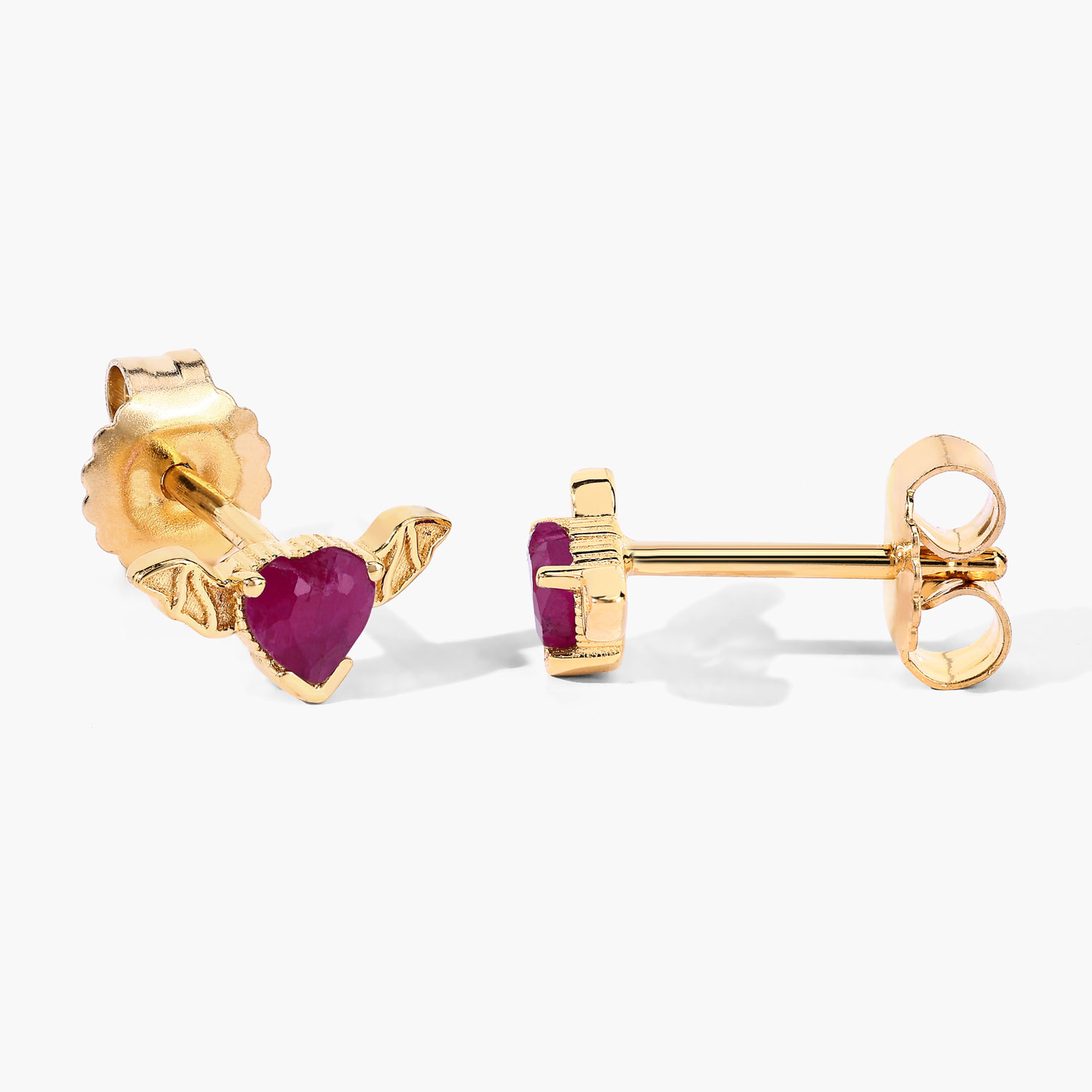 0.40 Carat Genuine Ruby .925 Sterling Silver Earrings 0.40 C.T.W Sterling Silver - view 6