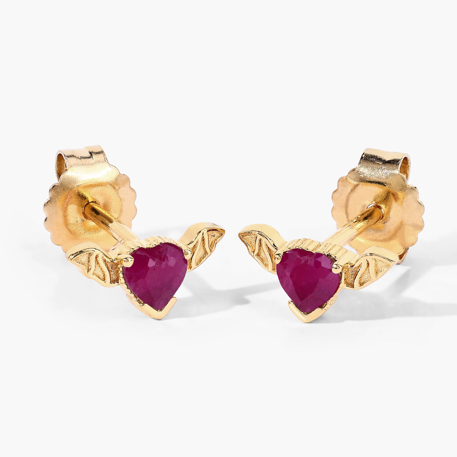 0.40 Carat Genuine Ruby .925 Sterling Silver Earrings 0.40 C.T.W Sterling Silver - view 5