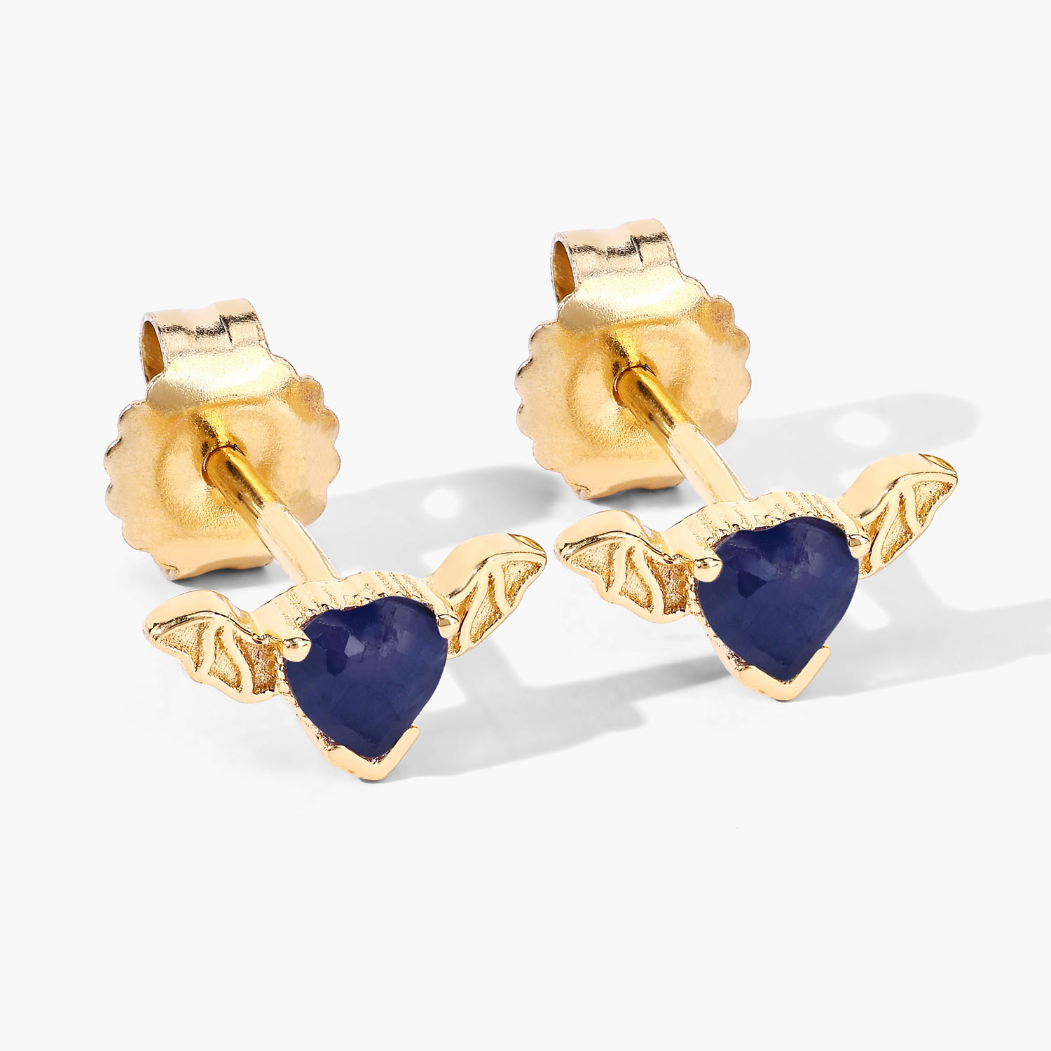 0.40 Carat Genuine Blue Sapphire .925 Sterling Silver Earrings 0.40 C.T.W Sterling Silver - view 3