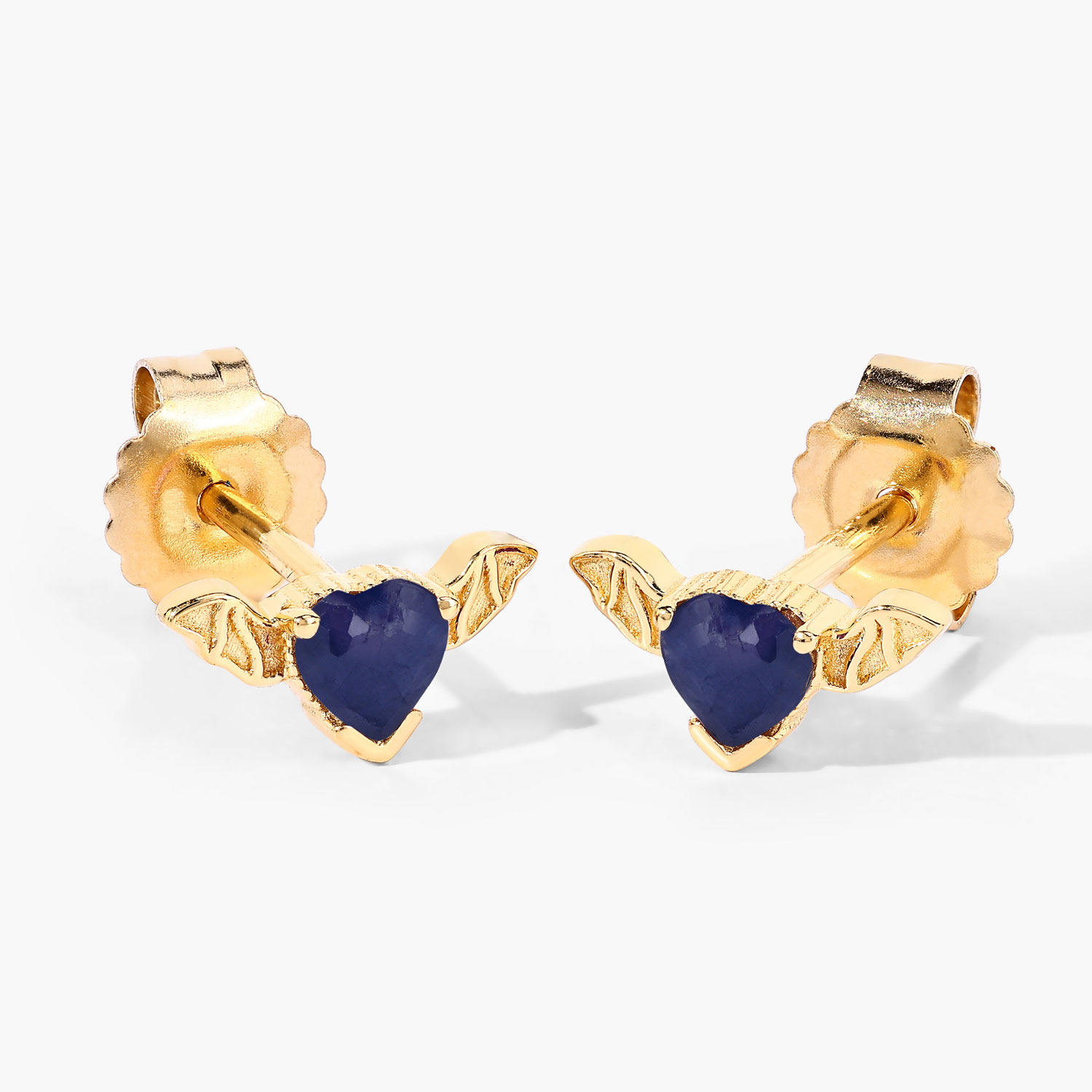 0.40 Carat Genuine Blue Sapphire .925 Sterling Silver Earrings 0.40 C.T.W Sterling Silver - view 7