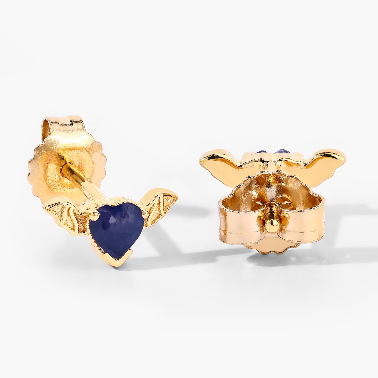 0.40 Carat Genuine Blue Sapphire .925 Sterling Silver Earrings 0.40 C.T.W Sterling Silver - view 6