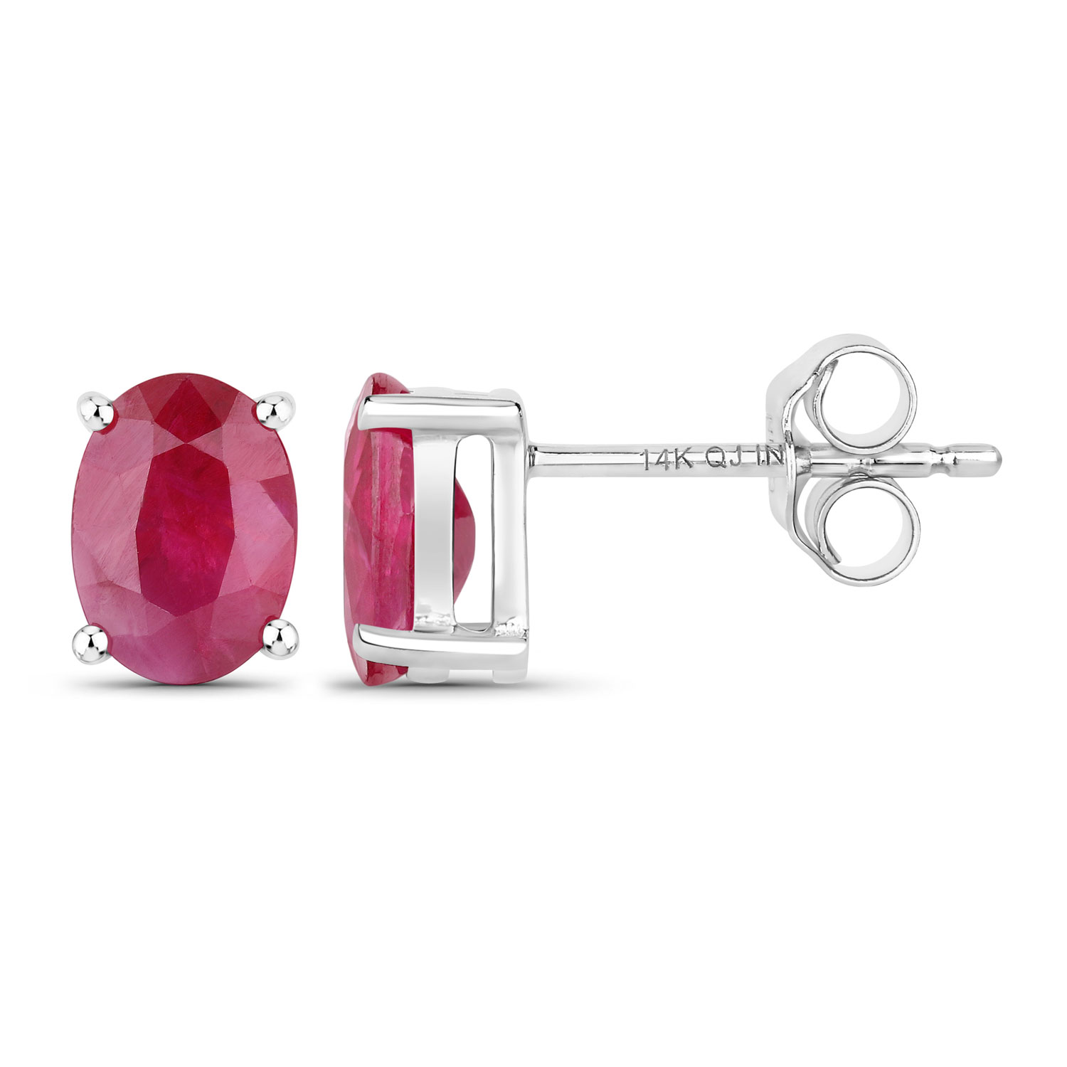 1.70 Carat Genuine Ruby 14K Earrings 1.70 C.T.W 14K yellow or white gold - view 2