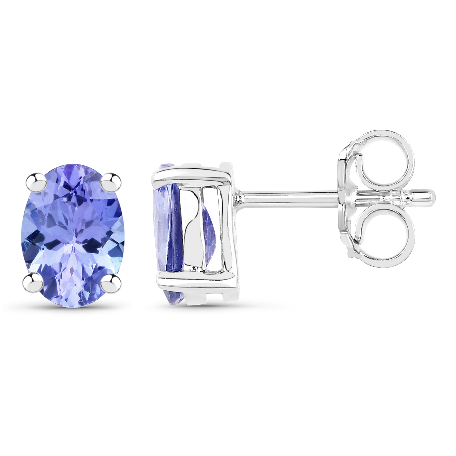 1.50 Carat Genuine Tanzanite .925 Sterling Silver Earrings 1.50 C.T.W Sterling Silver - view 2