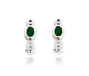 Emerald and Diamond Earrings