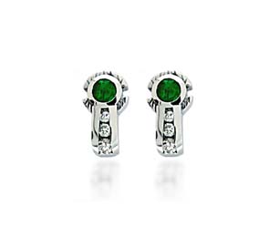 Emerald & Diamond Wrap Earrings