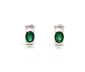 Emerald and Diamond Earrings