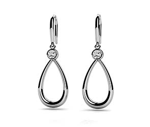 Solitaire Teardrop Designer Diamond Earrings