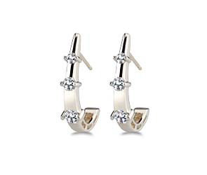 3-Stone Diamond Earrings