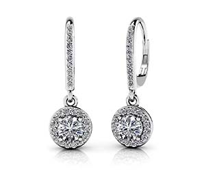 Surrounded With Love Diamond Drop Earrings