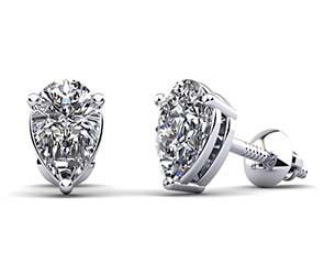 Radiant Romance Pear Shaped Stud Earrings